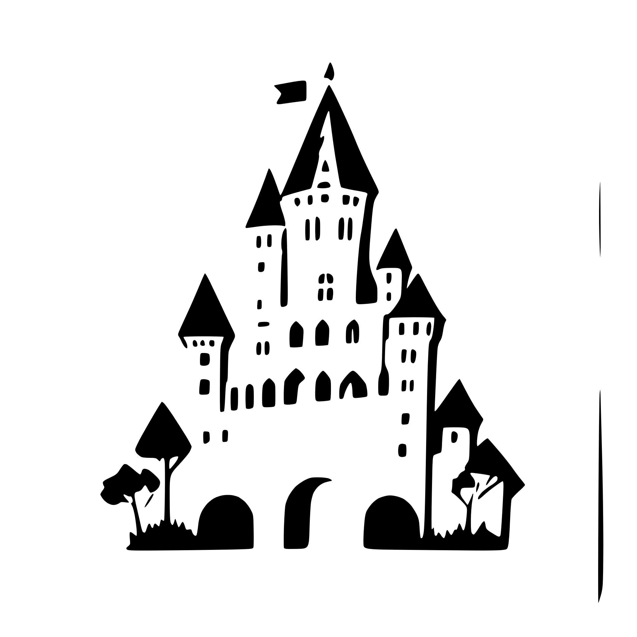 AI-generated SVG of a fairytale castle with flags