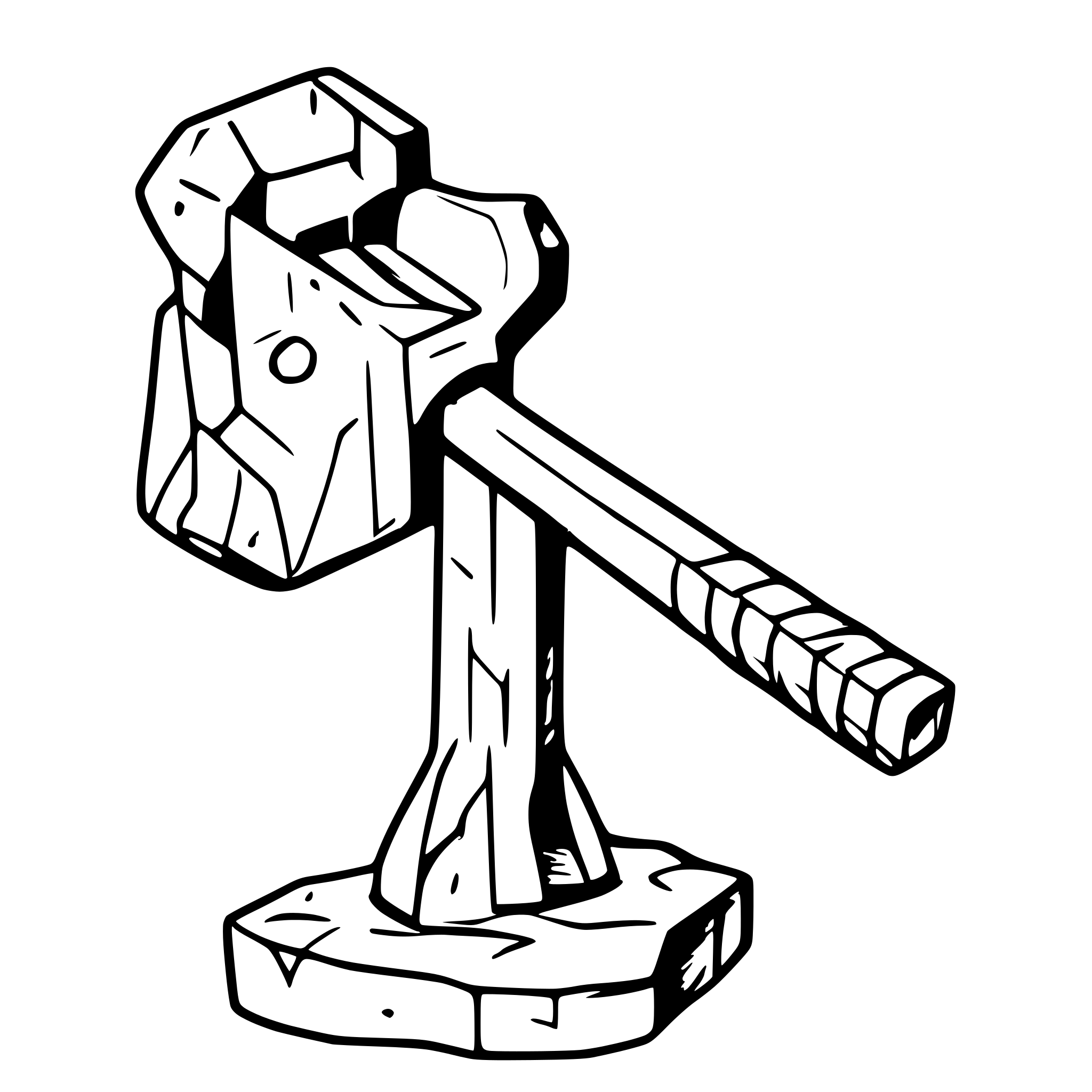 AI-generated SVG of a a sledgehammer for war