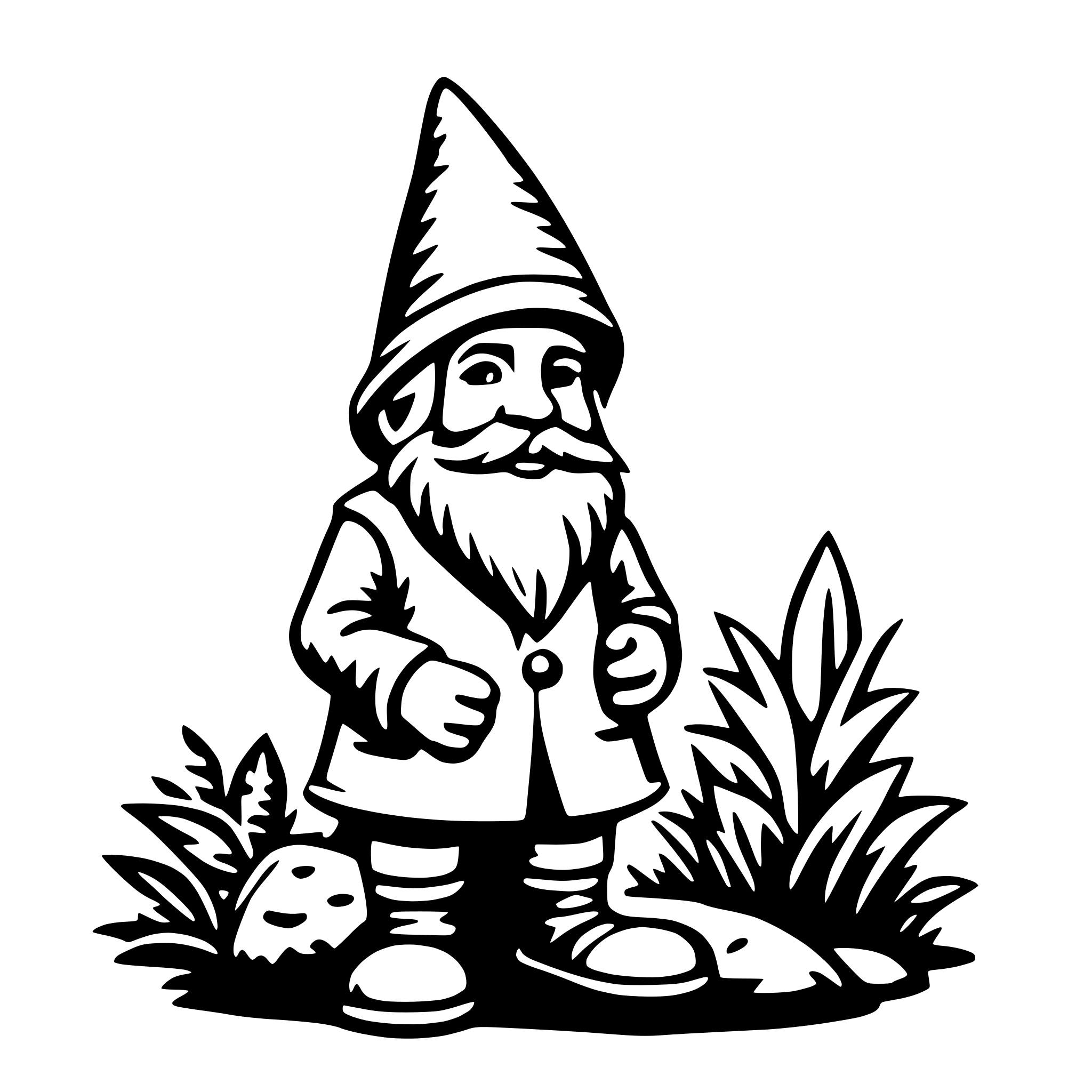AI-generated SVG of 'garden gnome'
