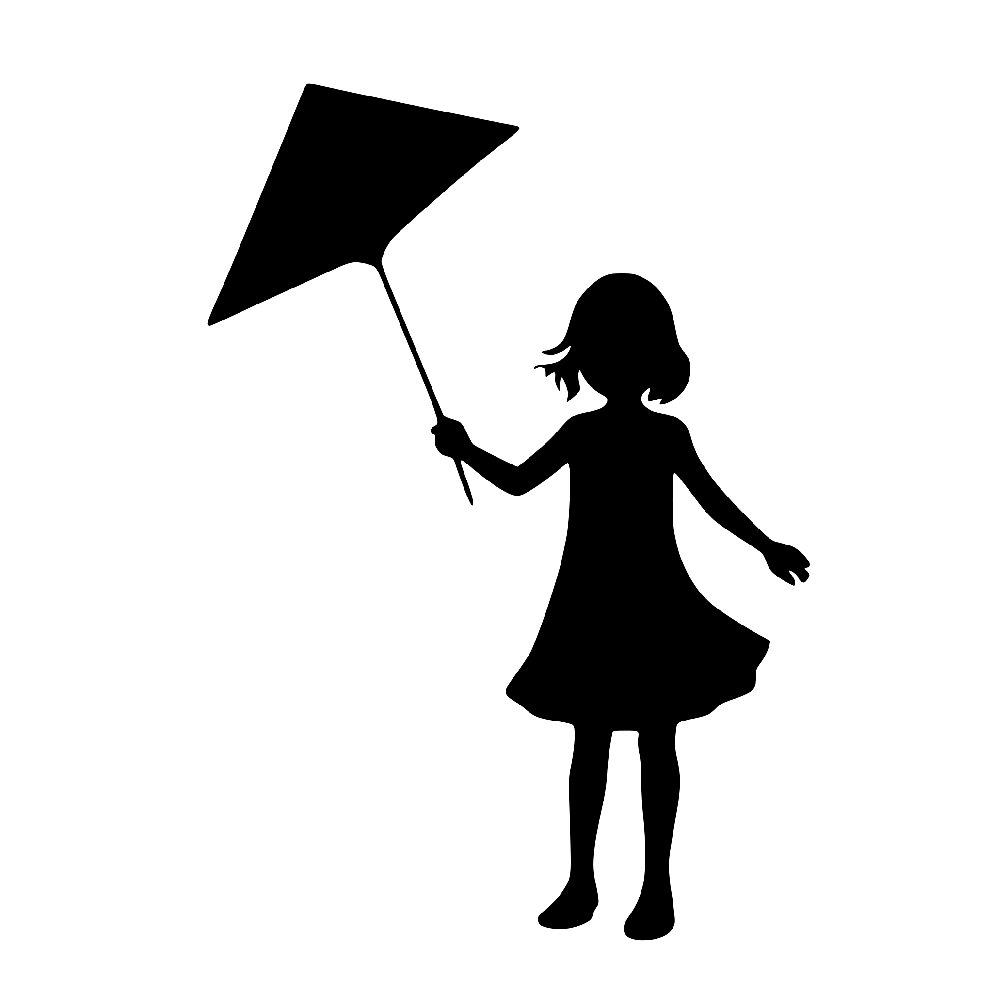 AI-generated SVG of a kite flying in the wind