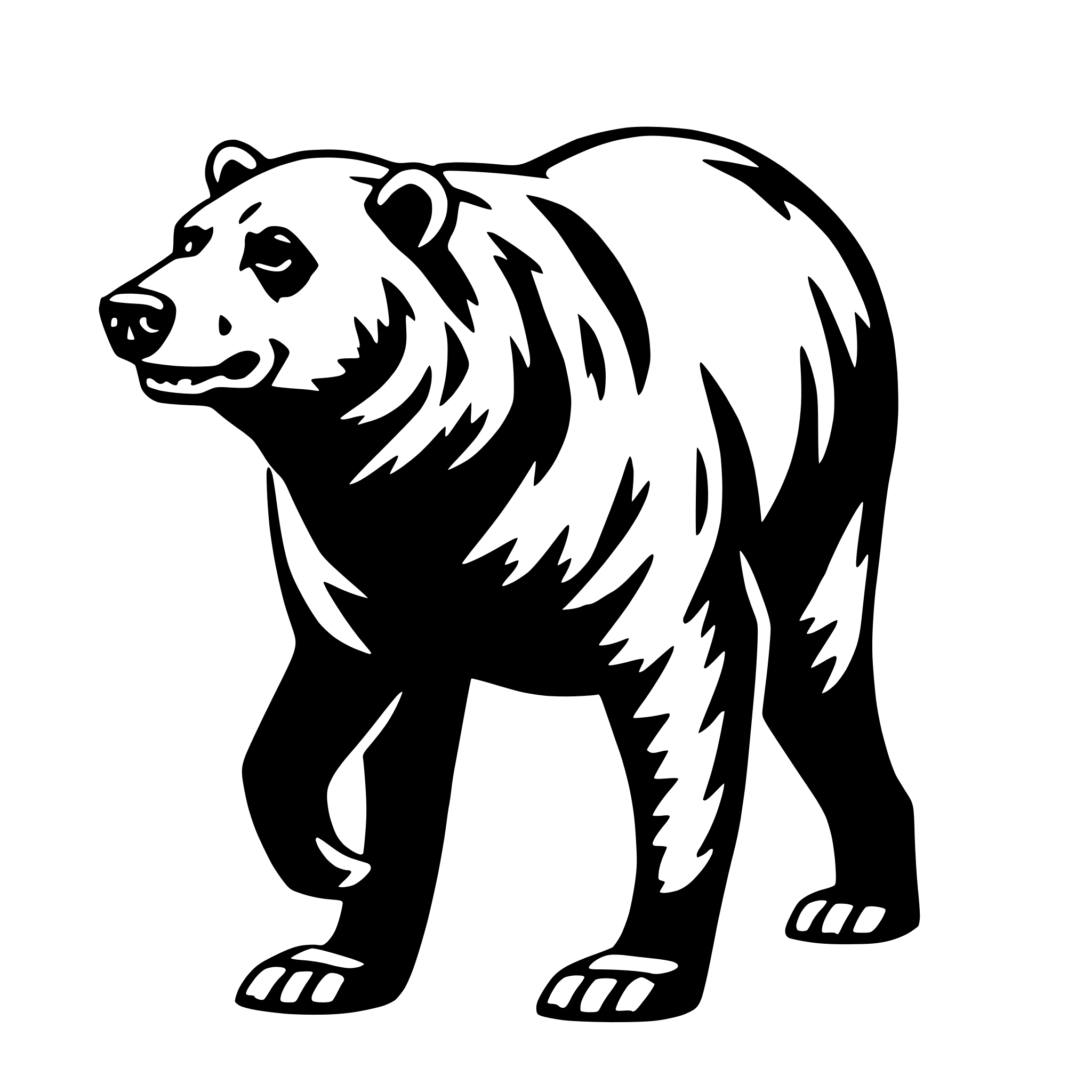 AI-generated SVG of 'grizzly bear'