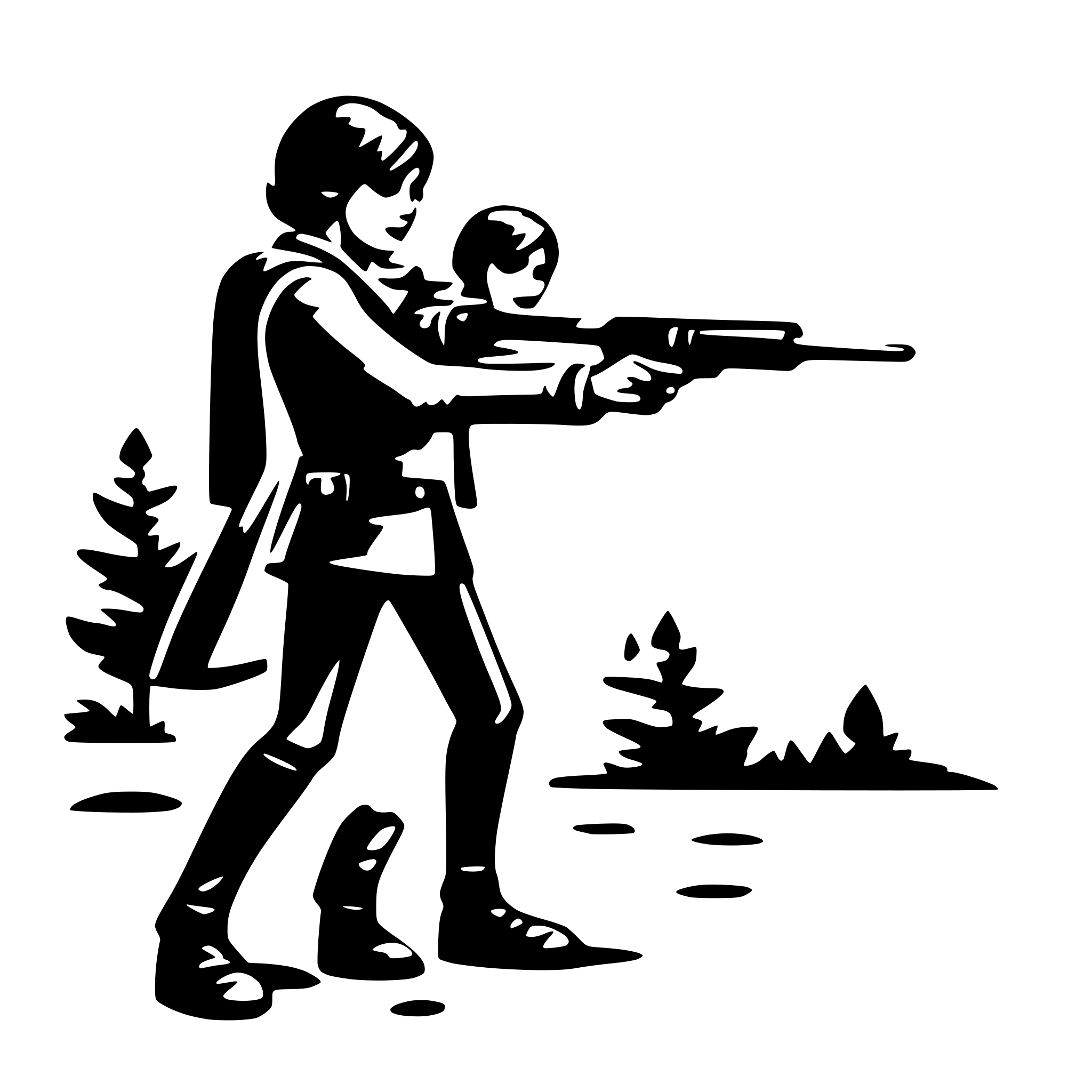 AI-generated SVG of 'Shooting'
