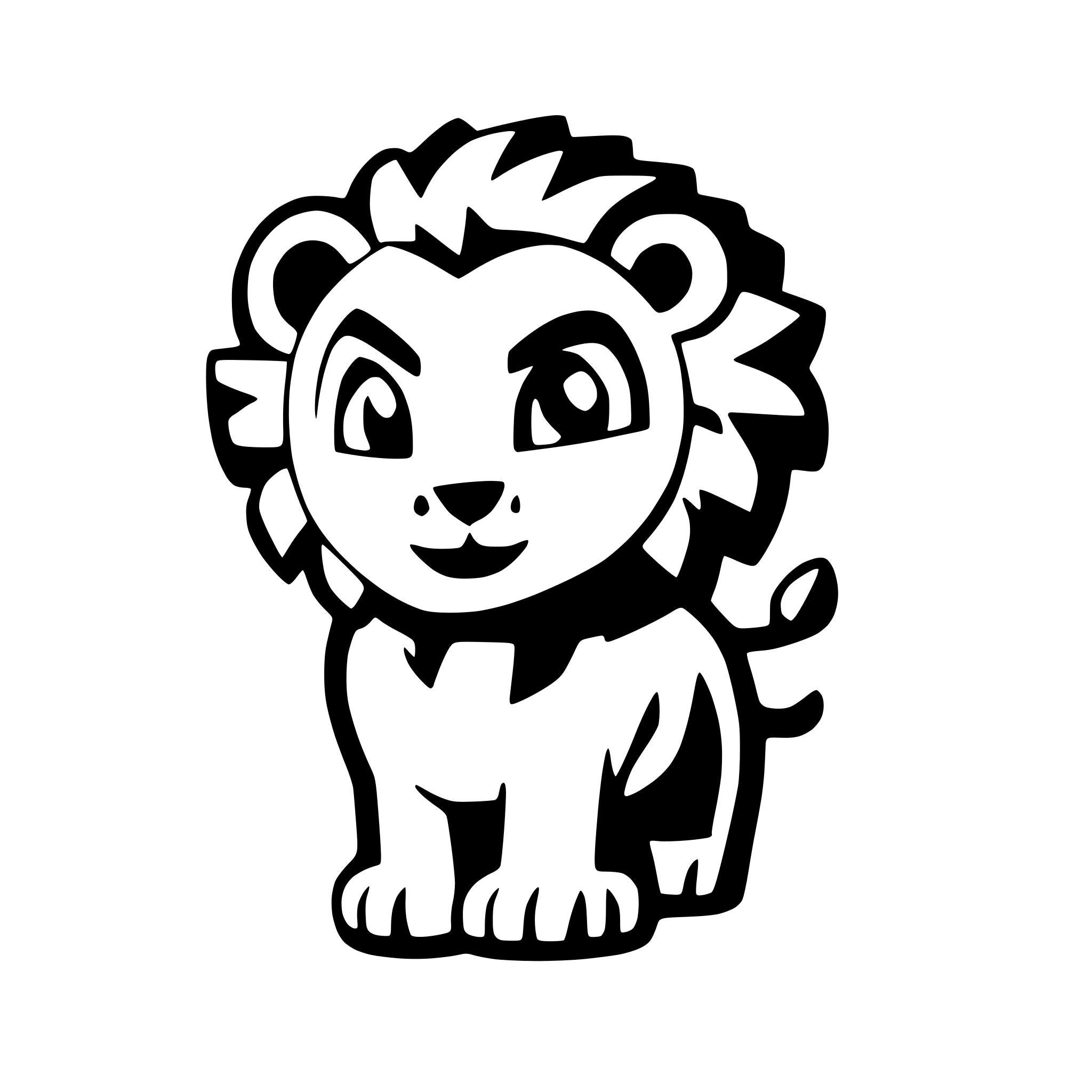 AI-generated SVG of a A lion