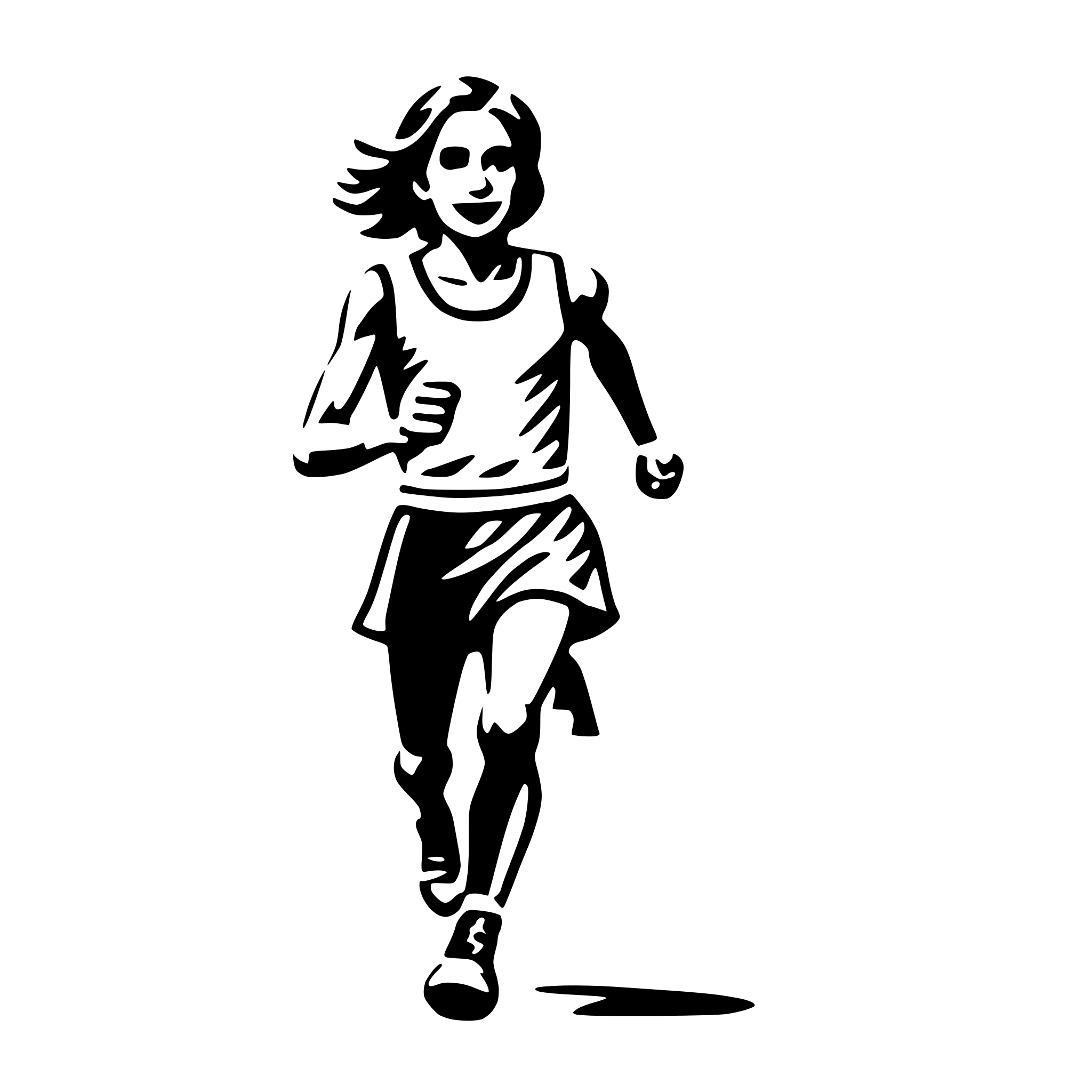 AI-generated SVG of a running marathon