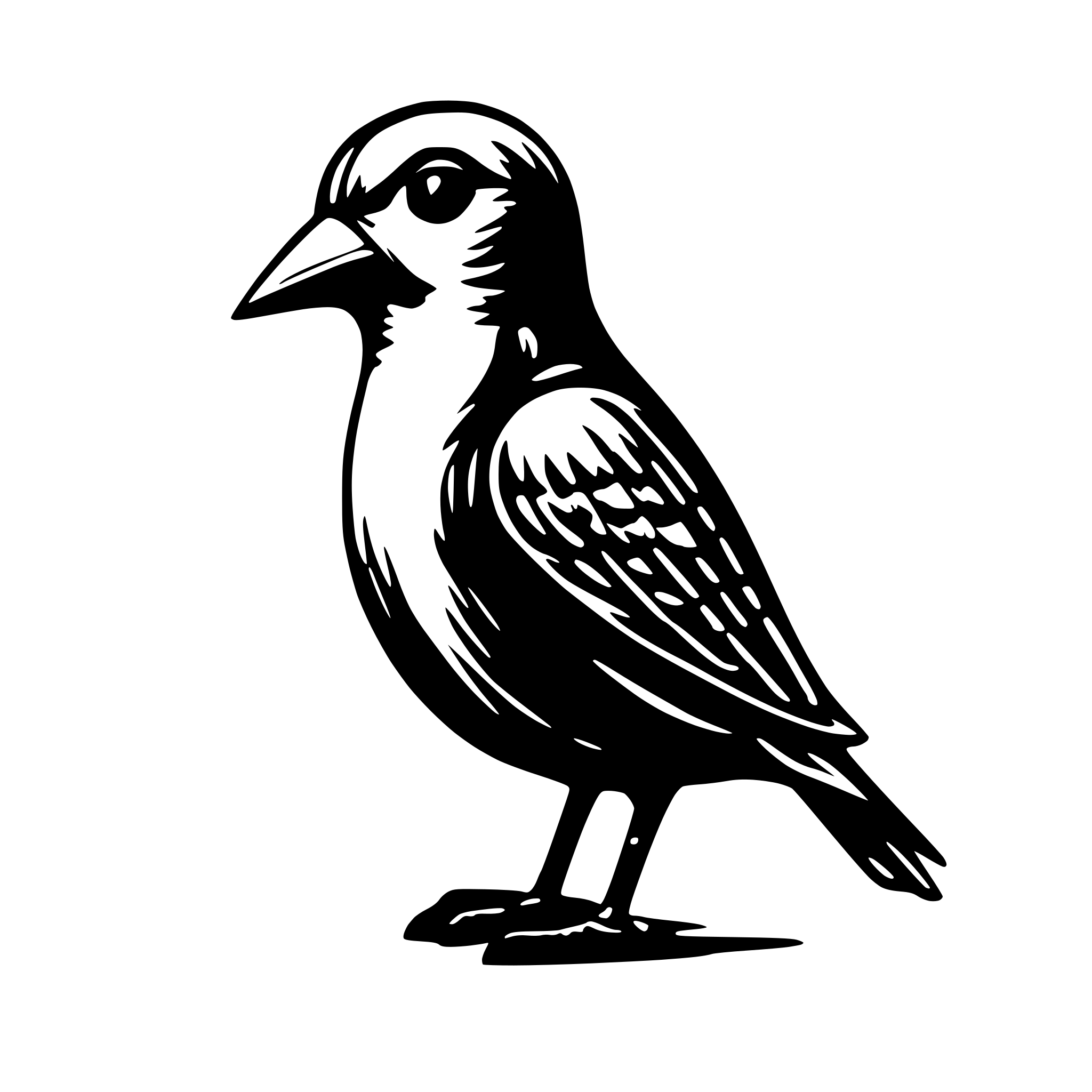 AI-generated SVG of 'Simple, illustrative and good looking bird, in Iittala birds by Toikka style, related to Finland for loading page processing'