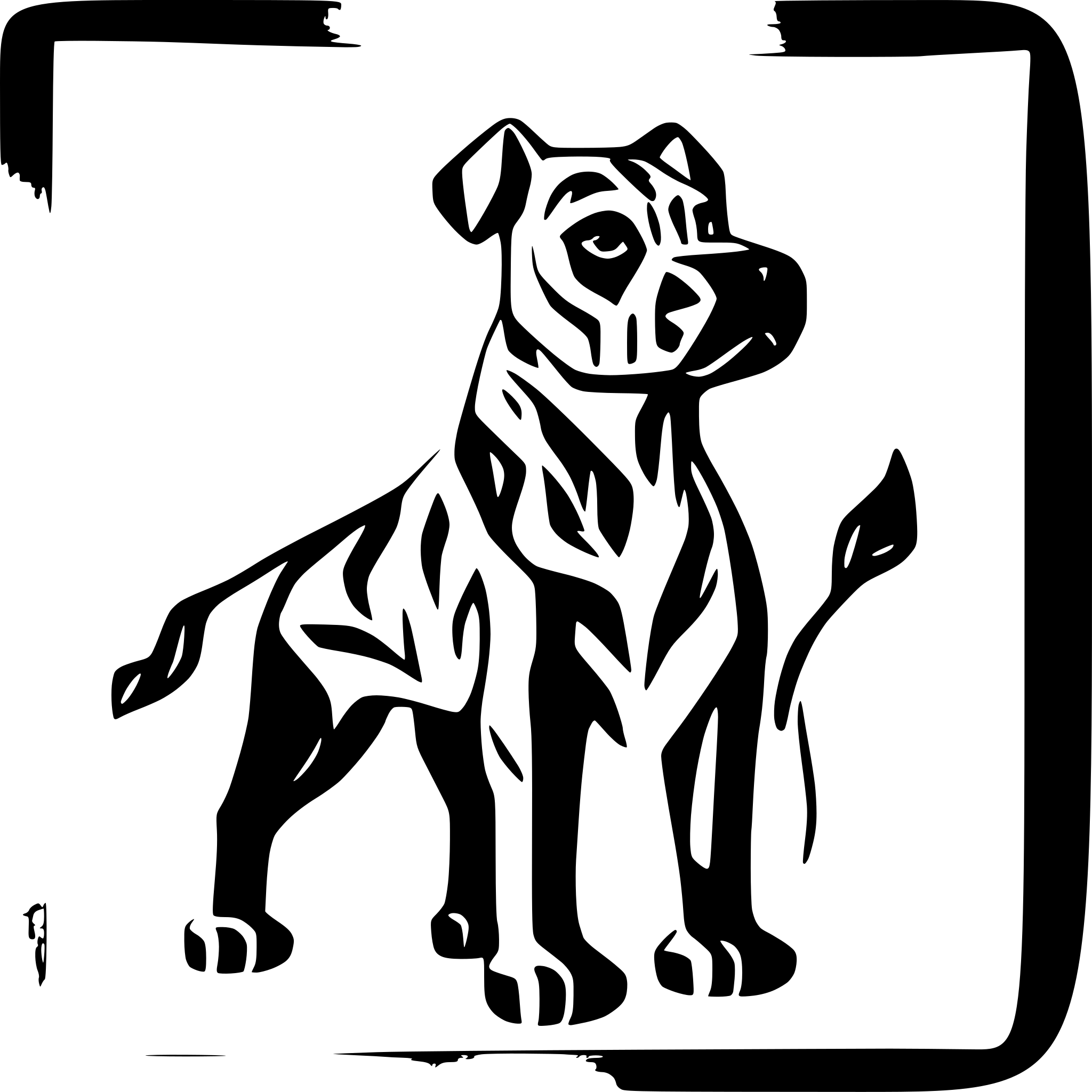 AI-generated SVG of a a majestic cane corso standing on a lawn