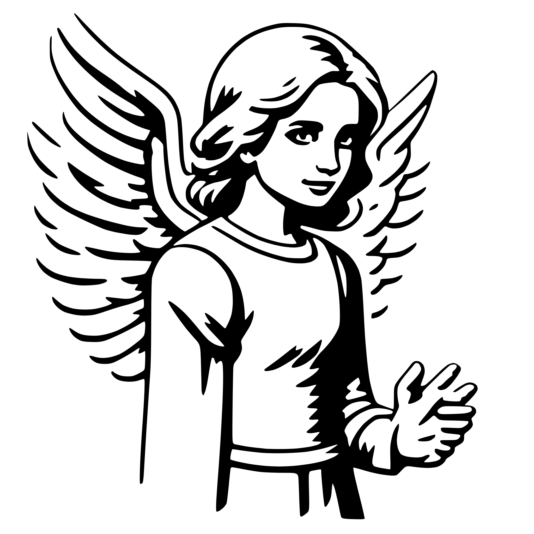 AI-generated SVG of a angel