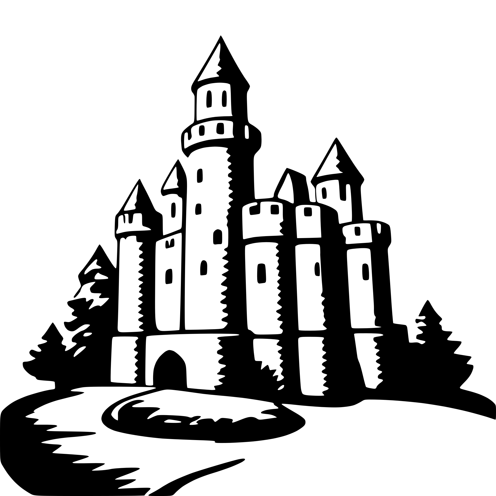 AI-generated SVG of 'castle'