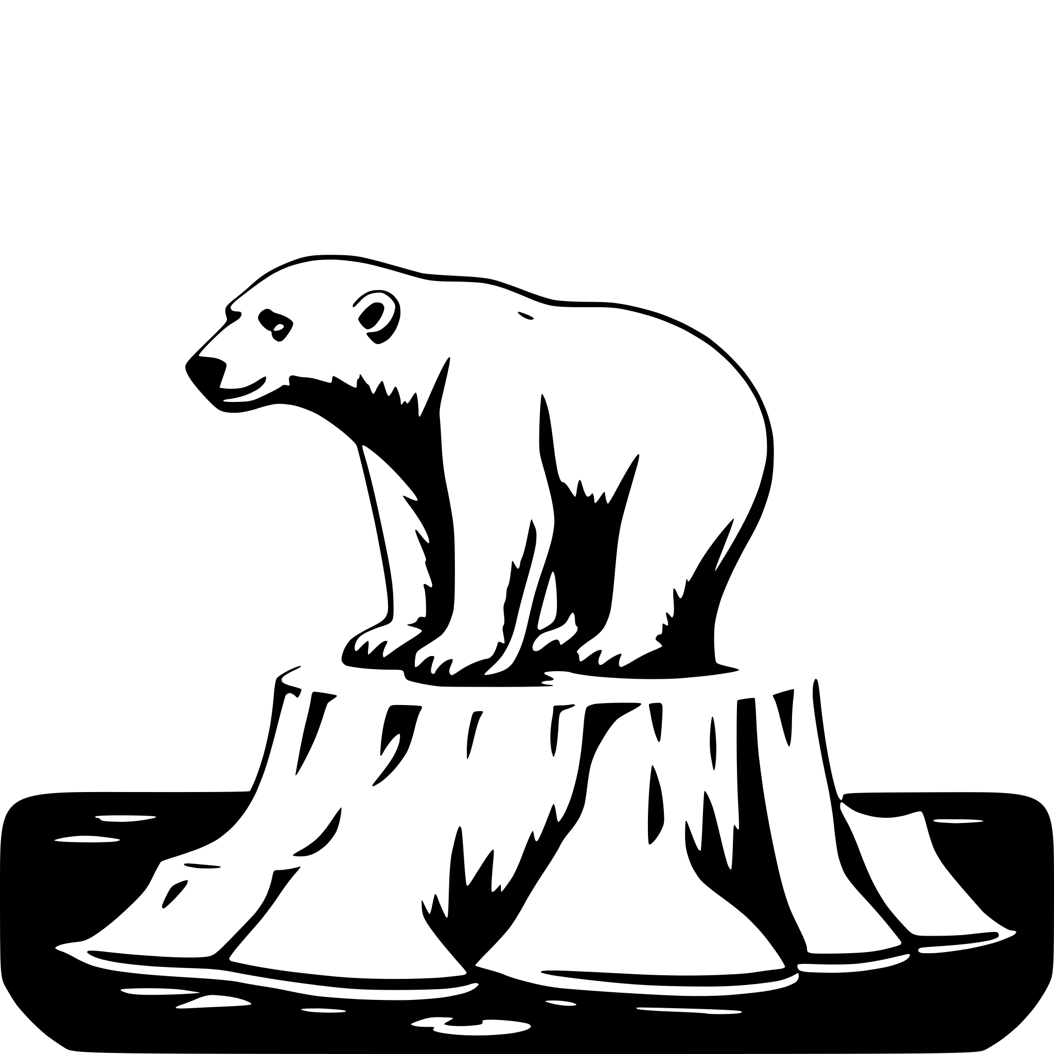 AI-generated SVG of 'a polar bear on a tiny, melting iceberg'