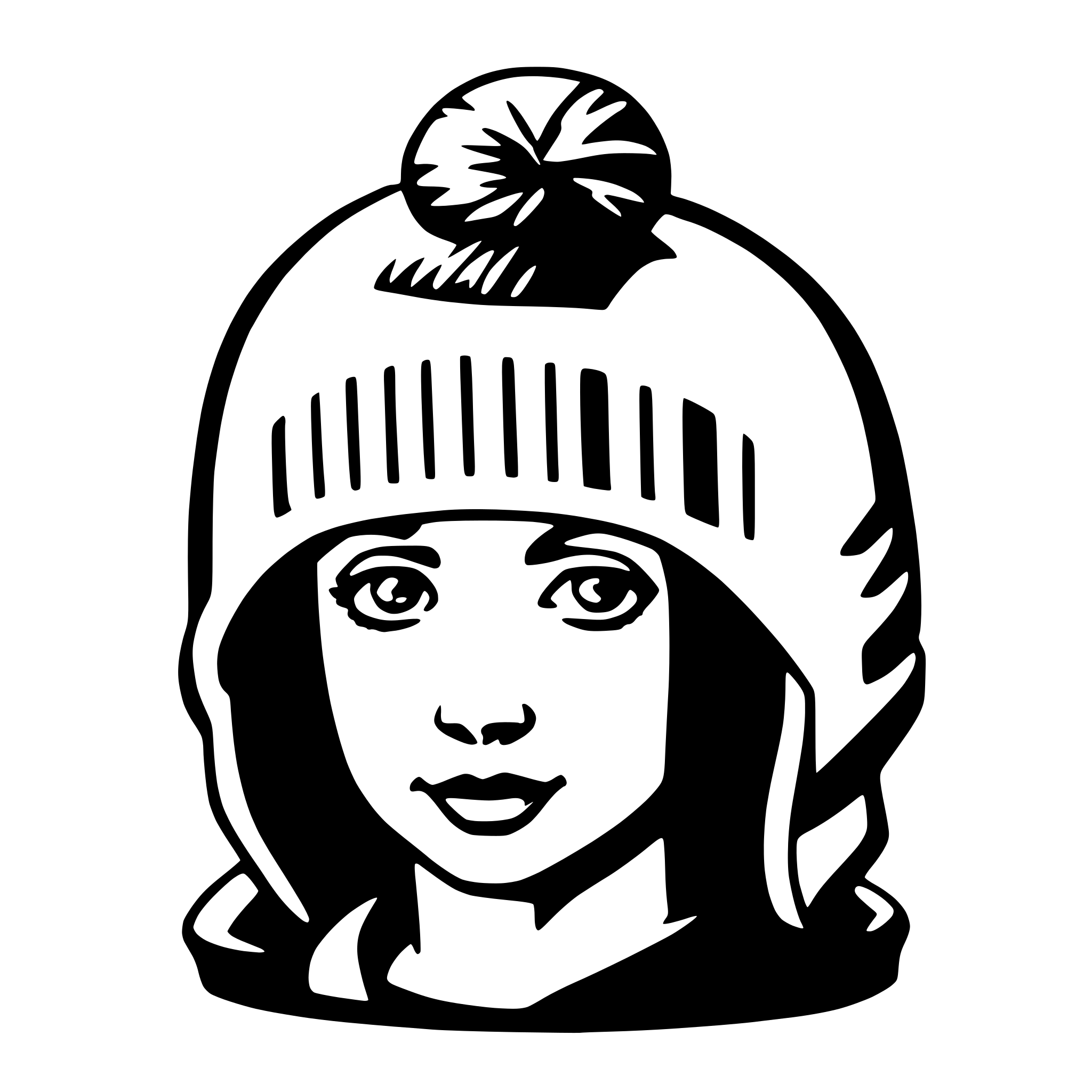 AI-generated SVG of a beanie