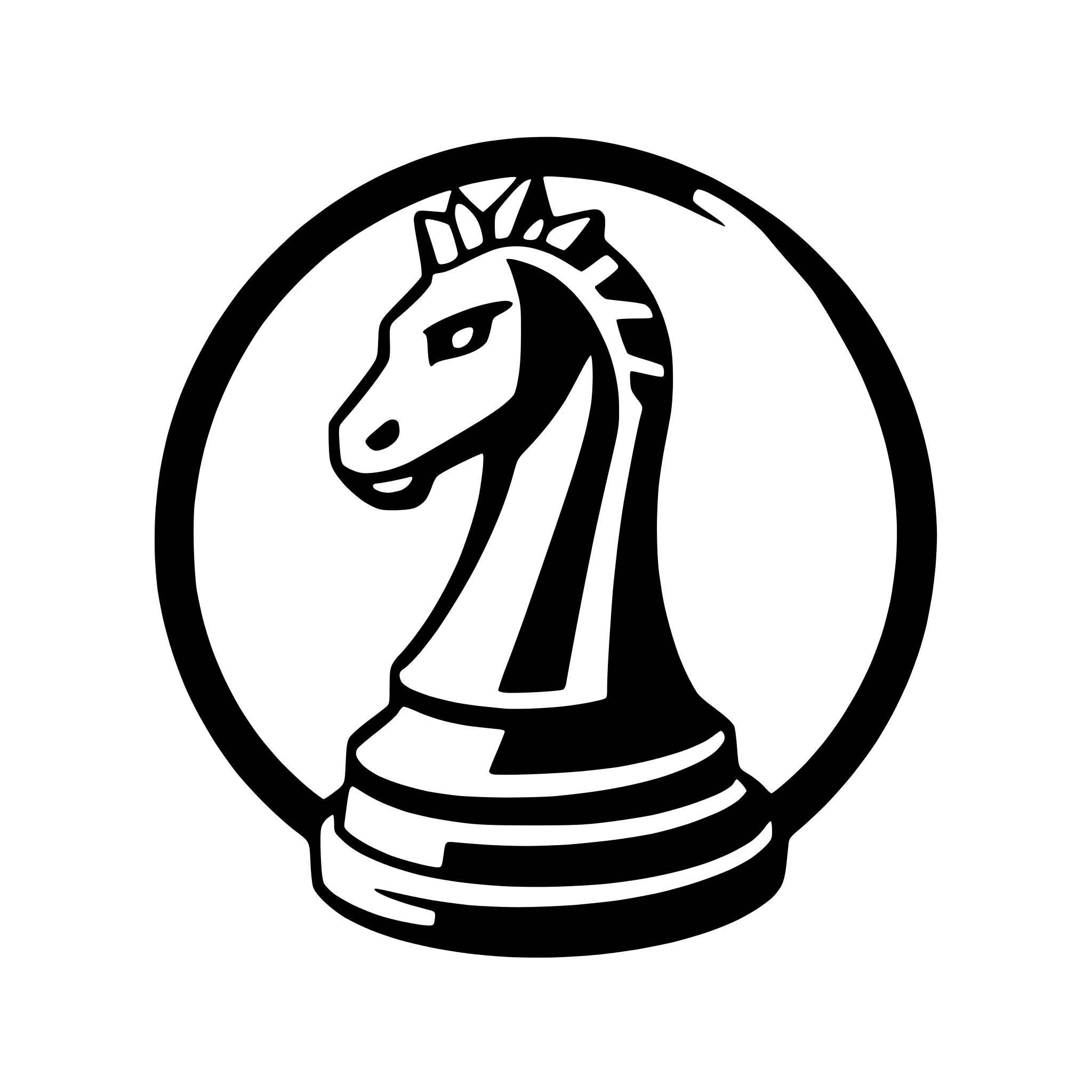 AI-generated SVG of 'stylized chess knight piece'