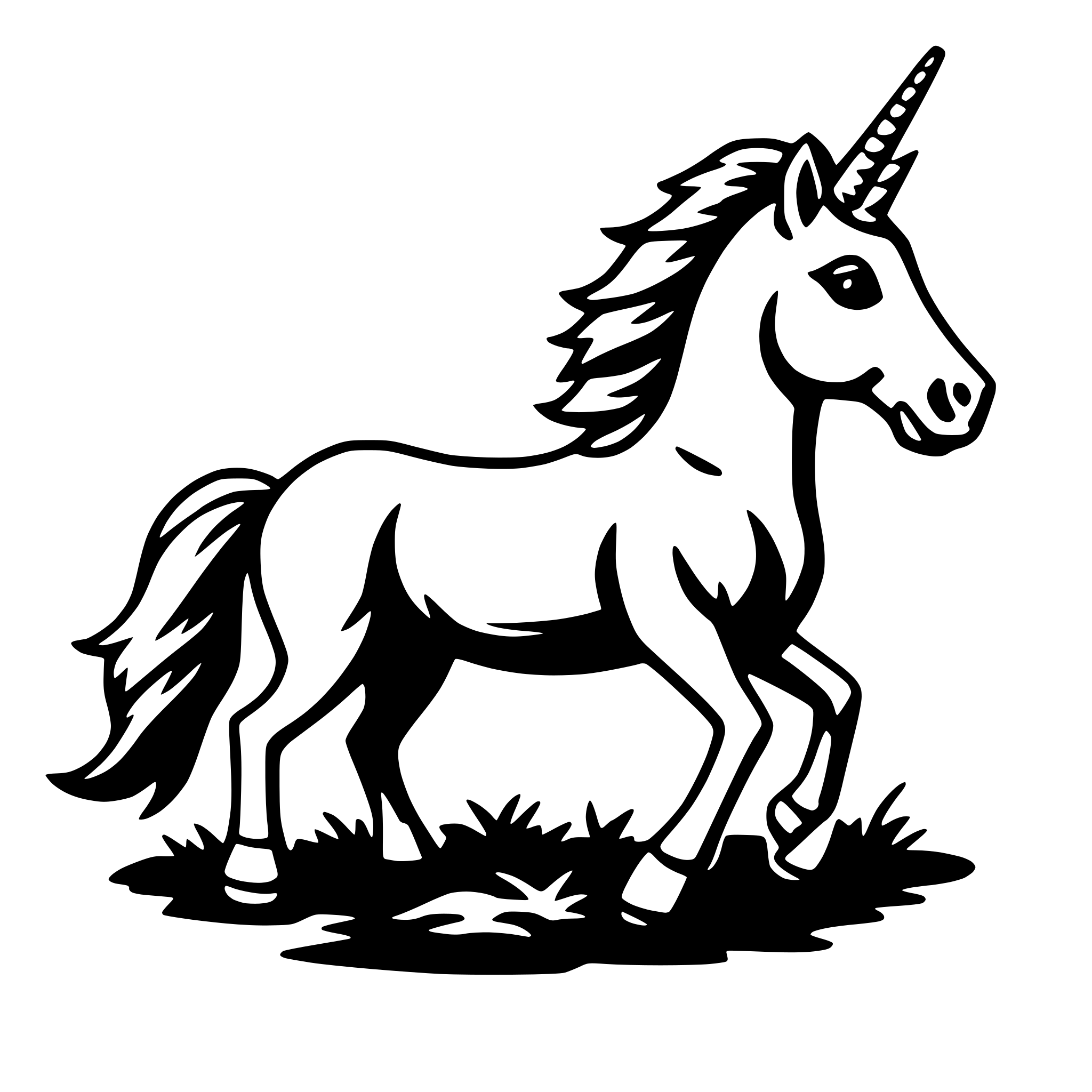 AI-generated SVG of 'unicorn'