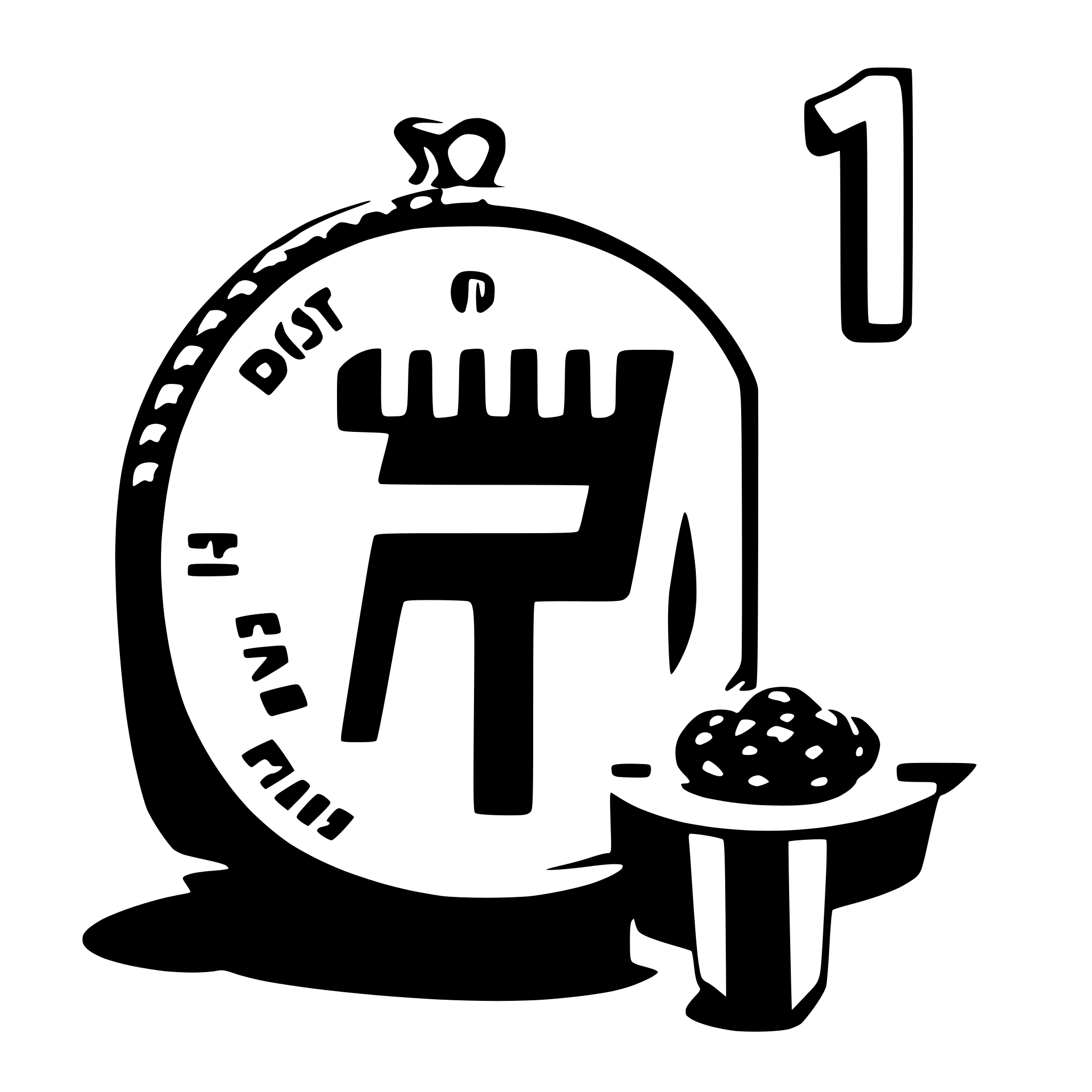 AI-generated SVG of a pickit with pi sign