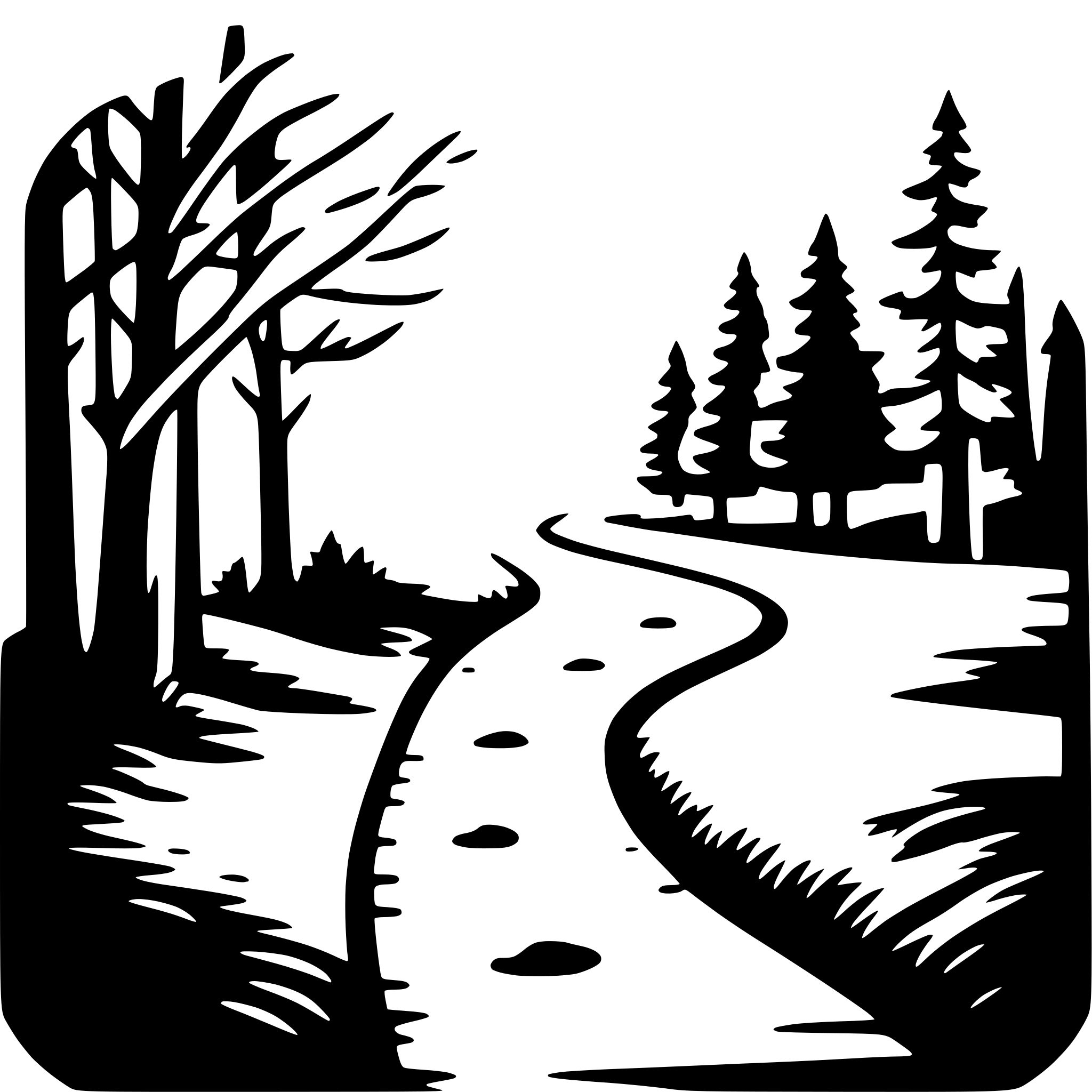 AI-generated SVG of 'woodland path'