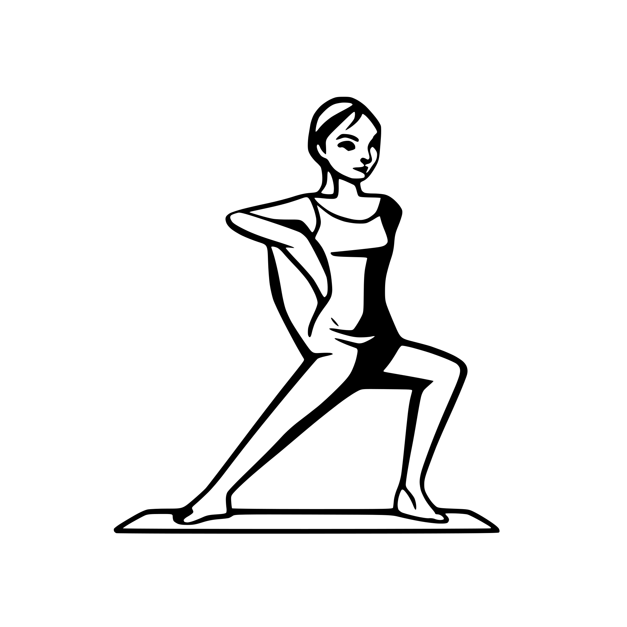 AI-generated SVG of 'Abstract one stroke yoga pose'