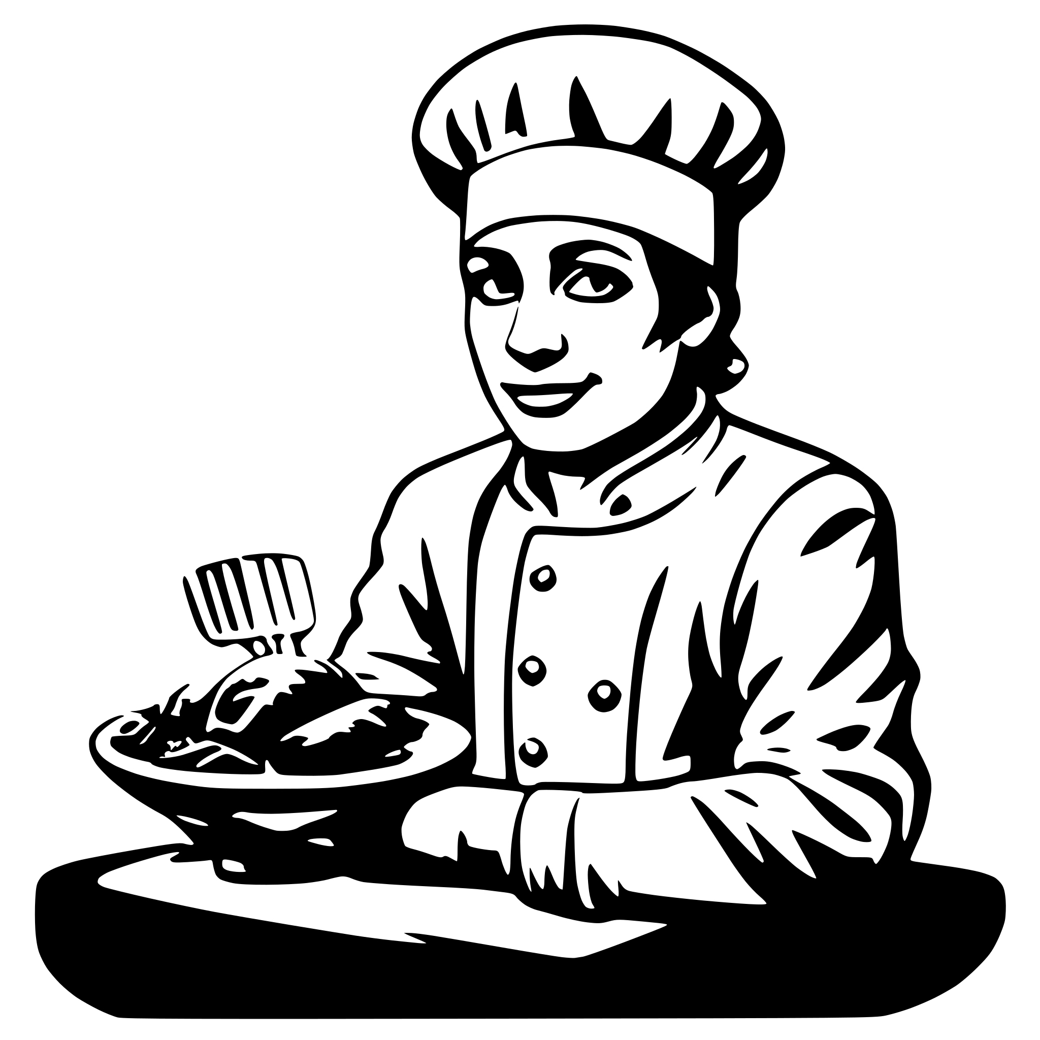 AI-generated SVG of a Chef