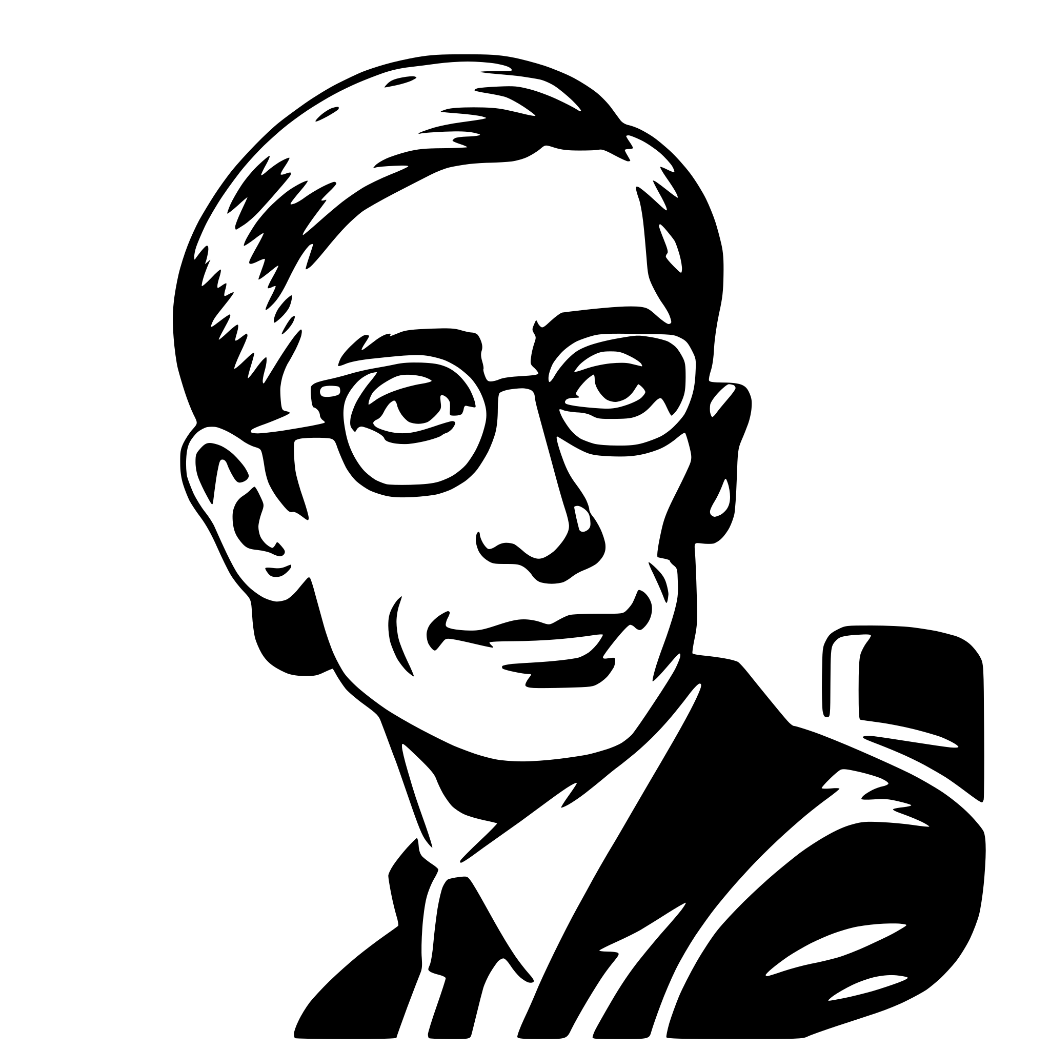 AI-generated SVG of 'stephen hawking'