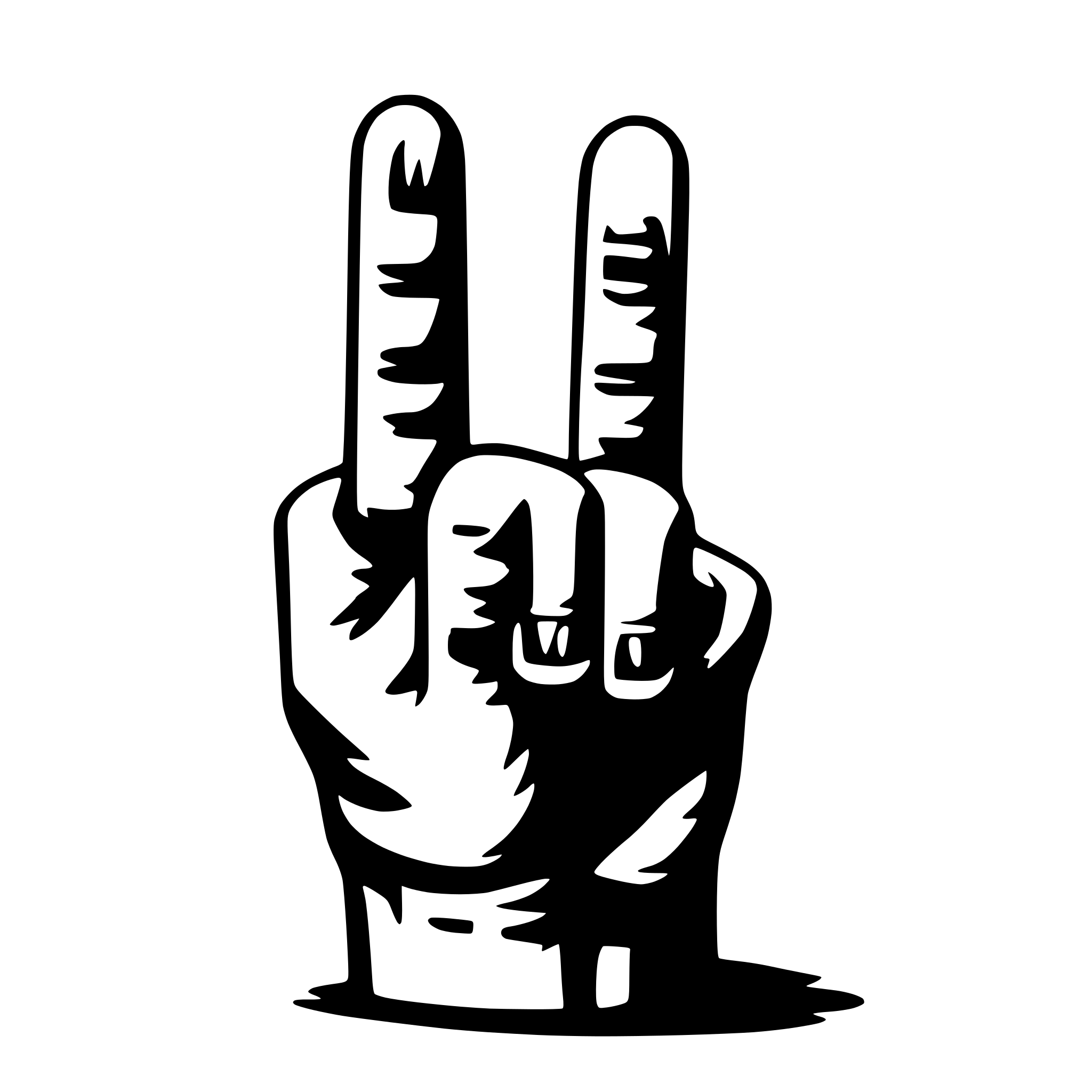 AI-generated SVG of 'finger crossed'