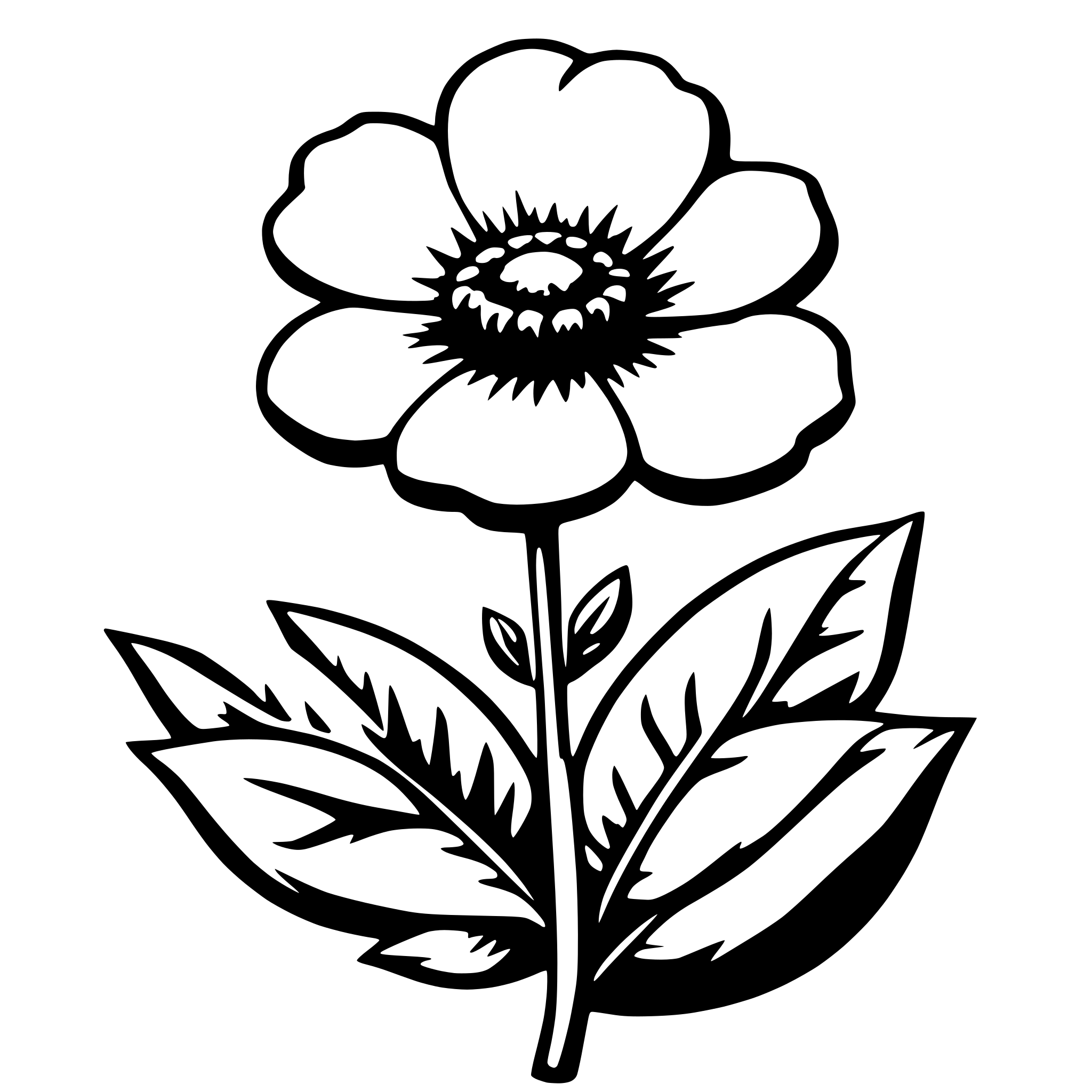 AI-generated SVG of a a blooming flower