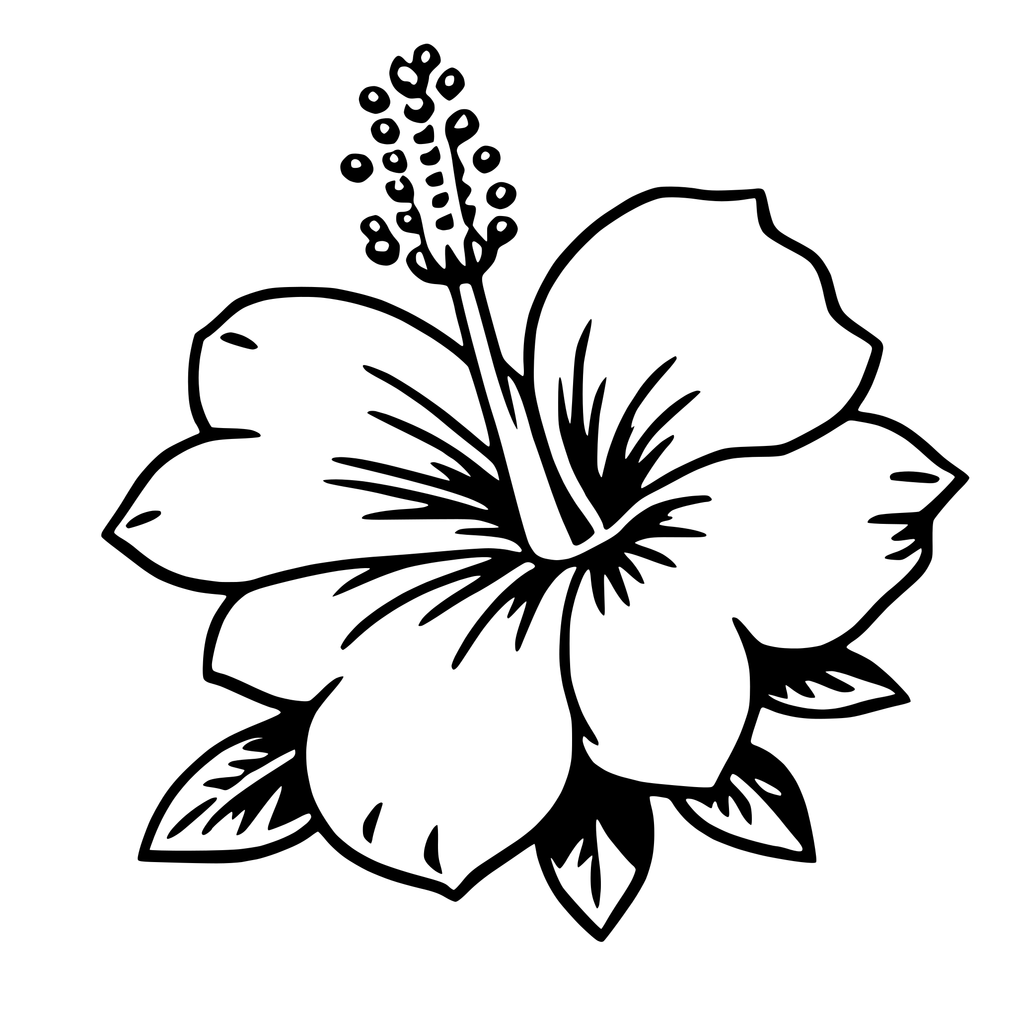 AI-generated SVG of a hibiscus