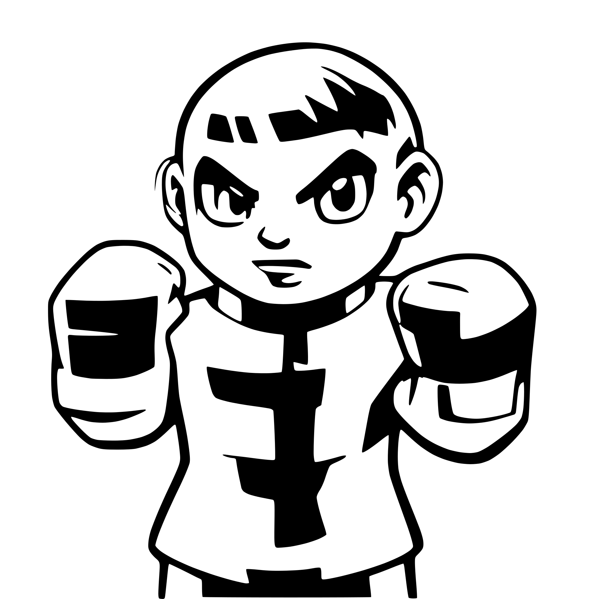AI-generated SVG of a Aggressive Boxer