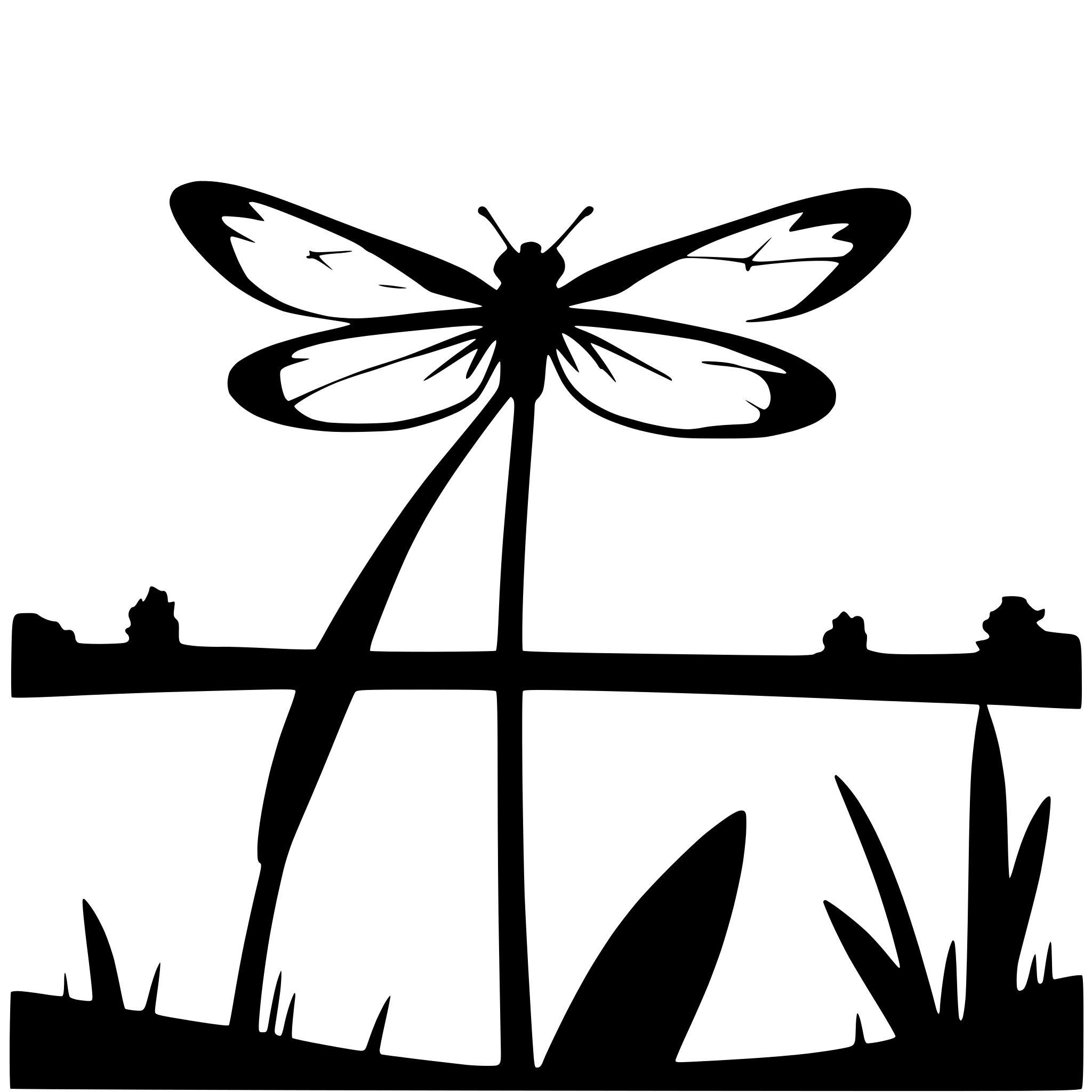 AI-generated SVG of 'dragonfly over a pond'