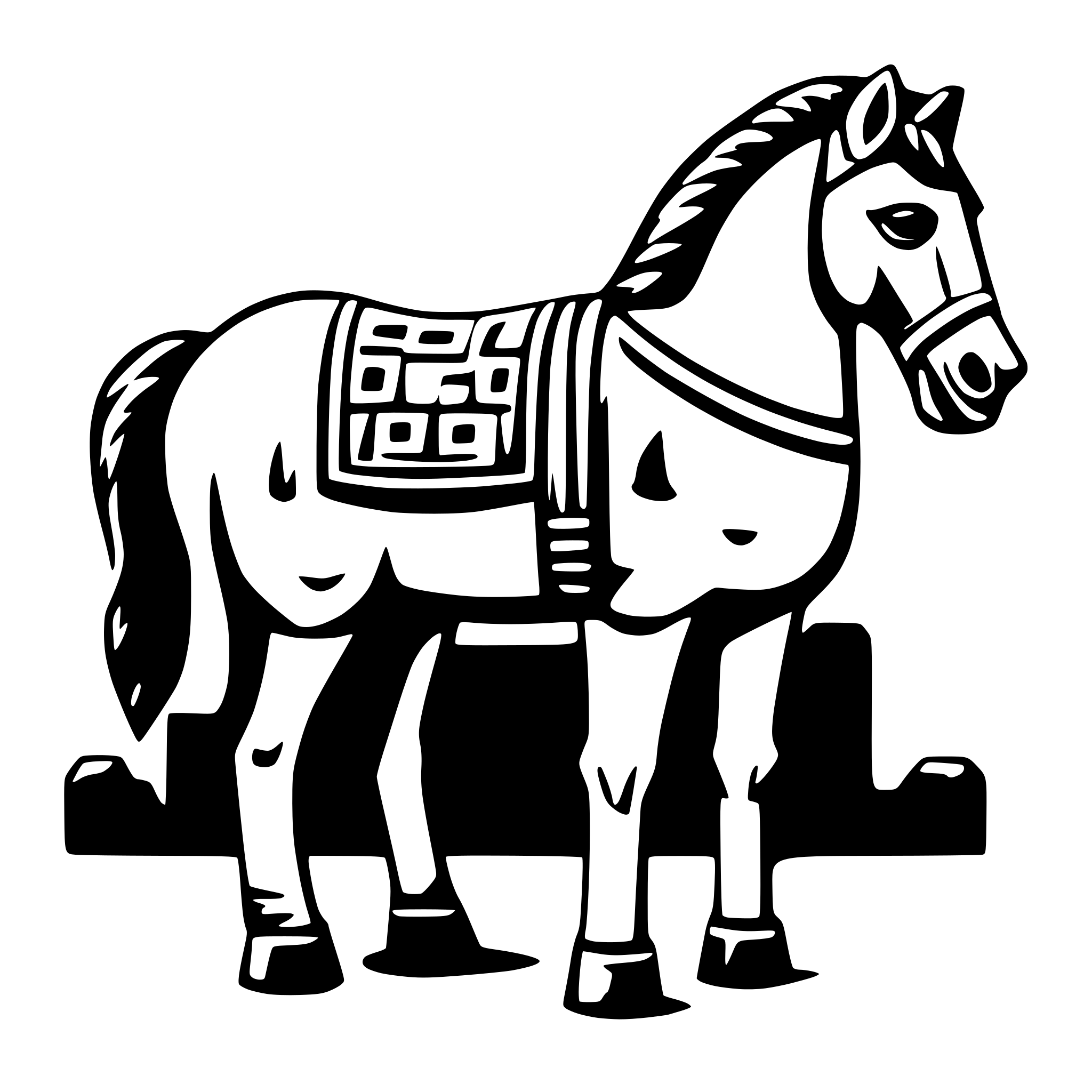 AI-generated SVG of a trojan horse as an icon