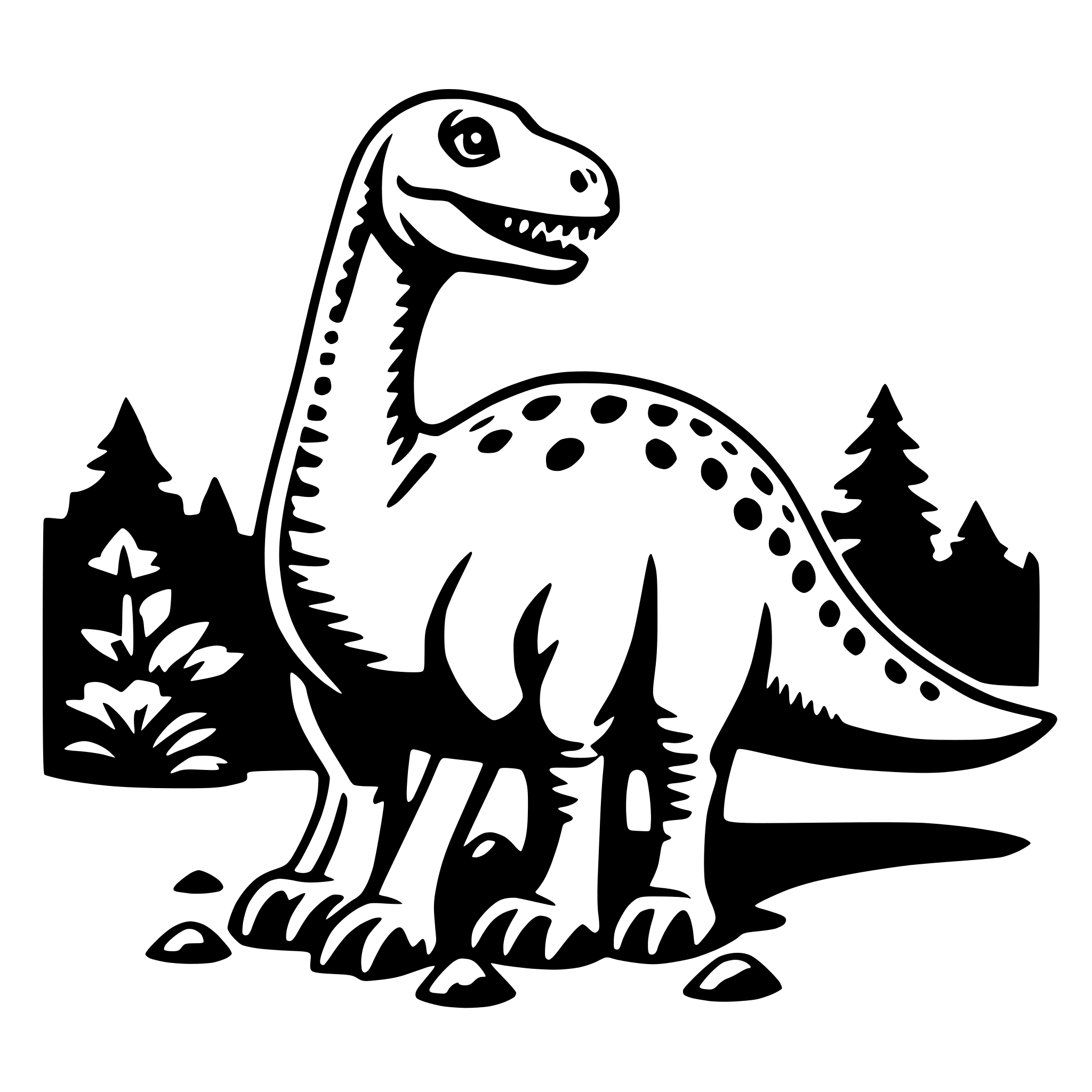 AI-generated SVG of 'dinosaur'