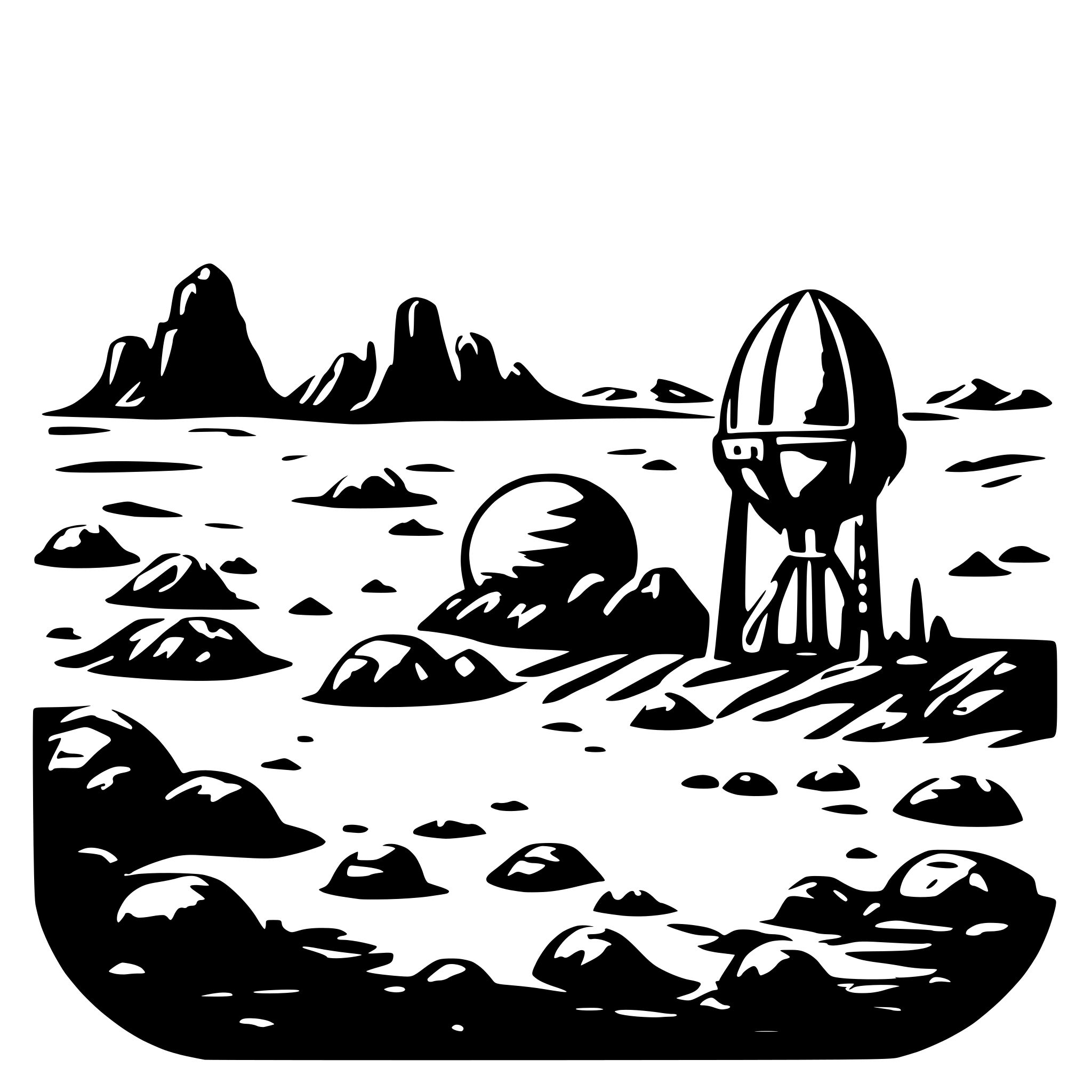 AI-generated SVG of a mars