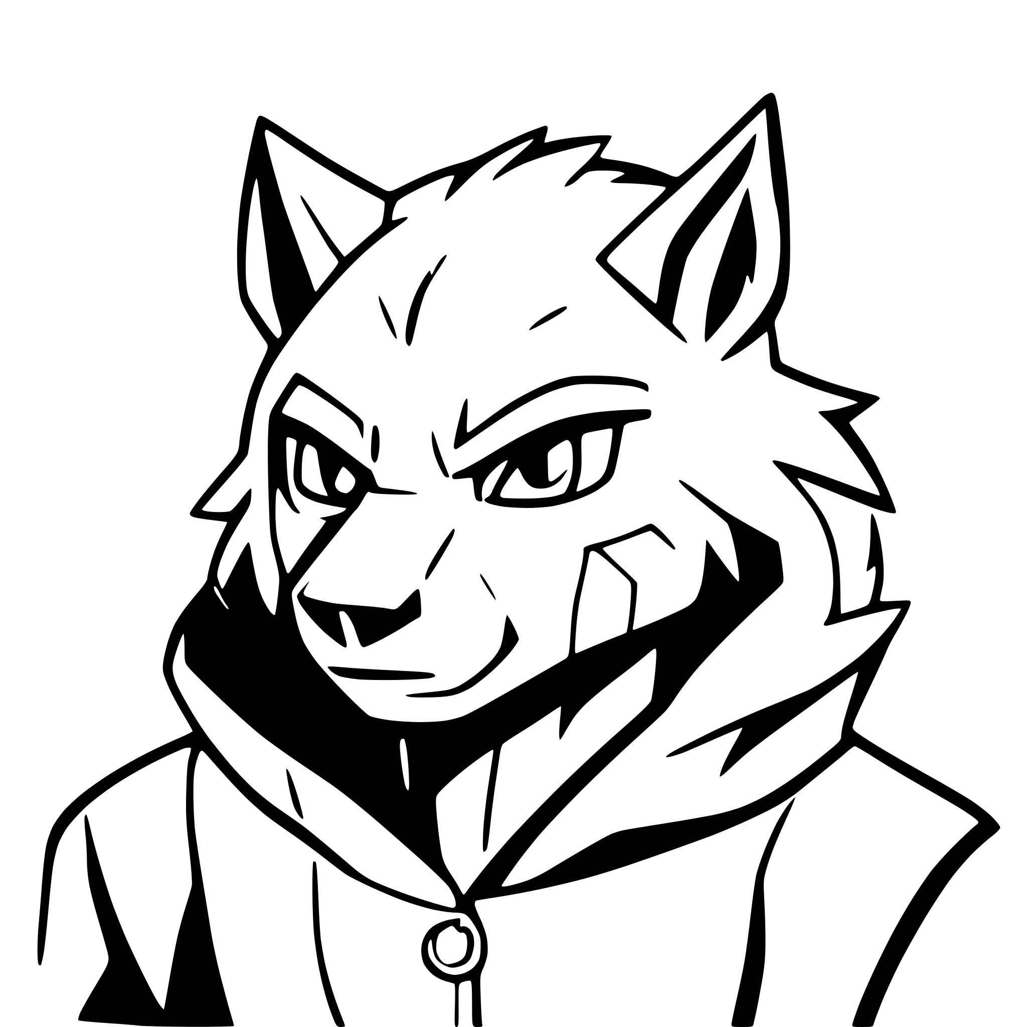 AI-generated SVG of a Werewolf