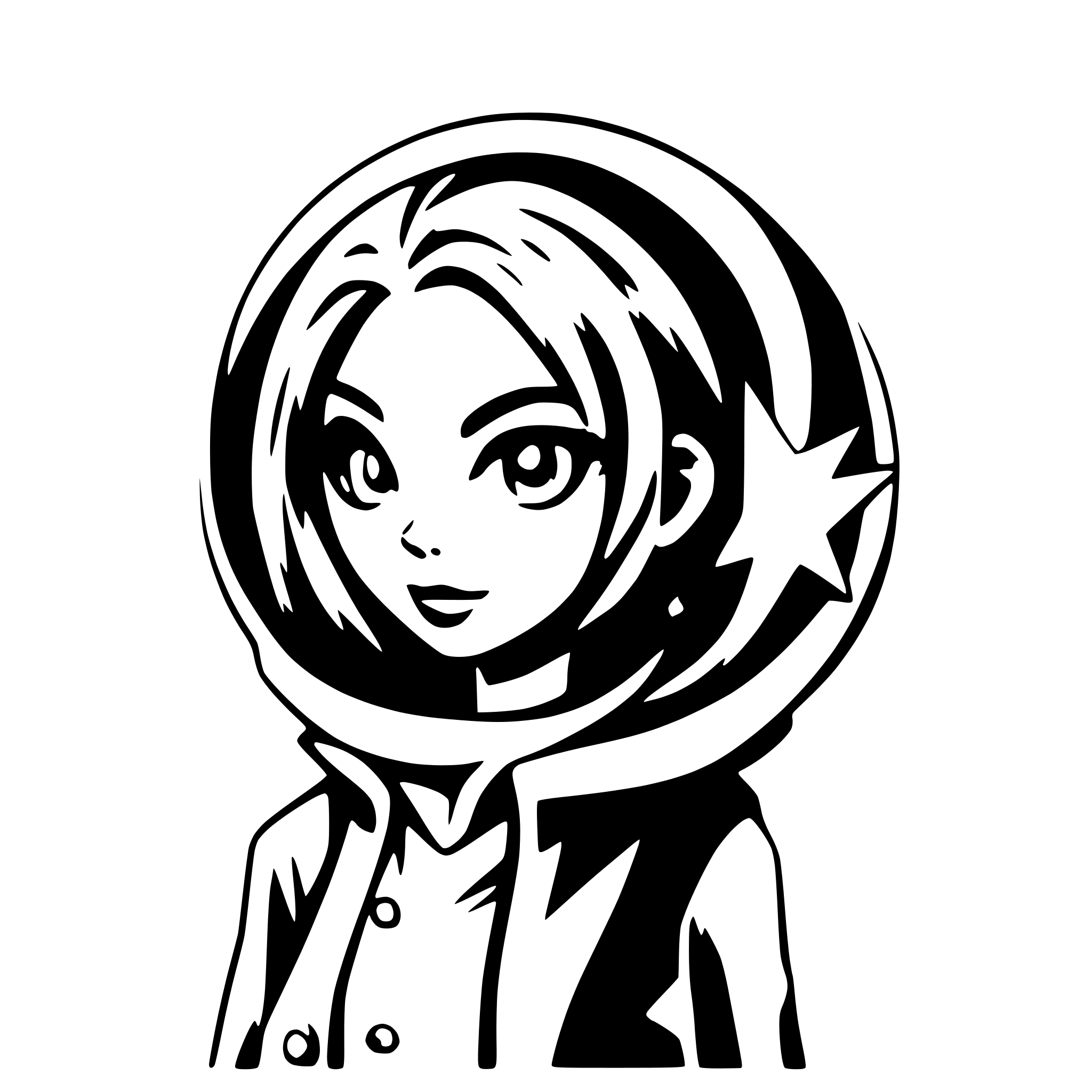 AI-generated SVG of a A logo of something stellar with an event horizon