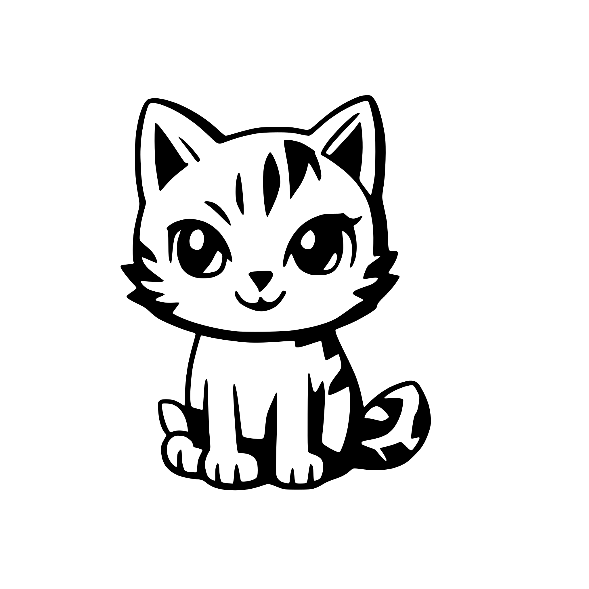 AI-generated SVG of a a cat