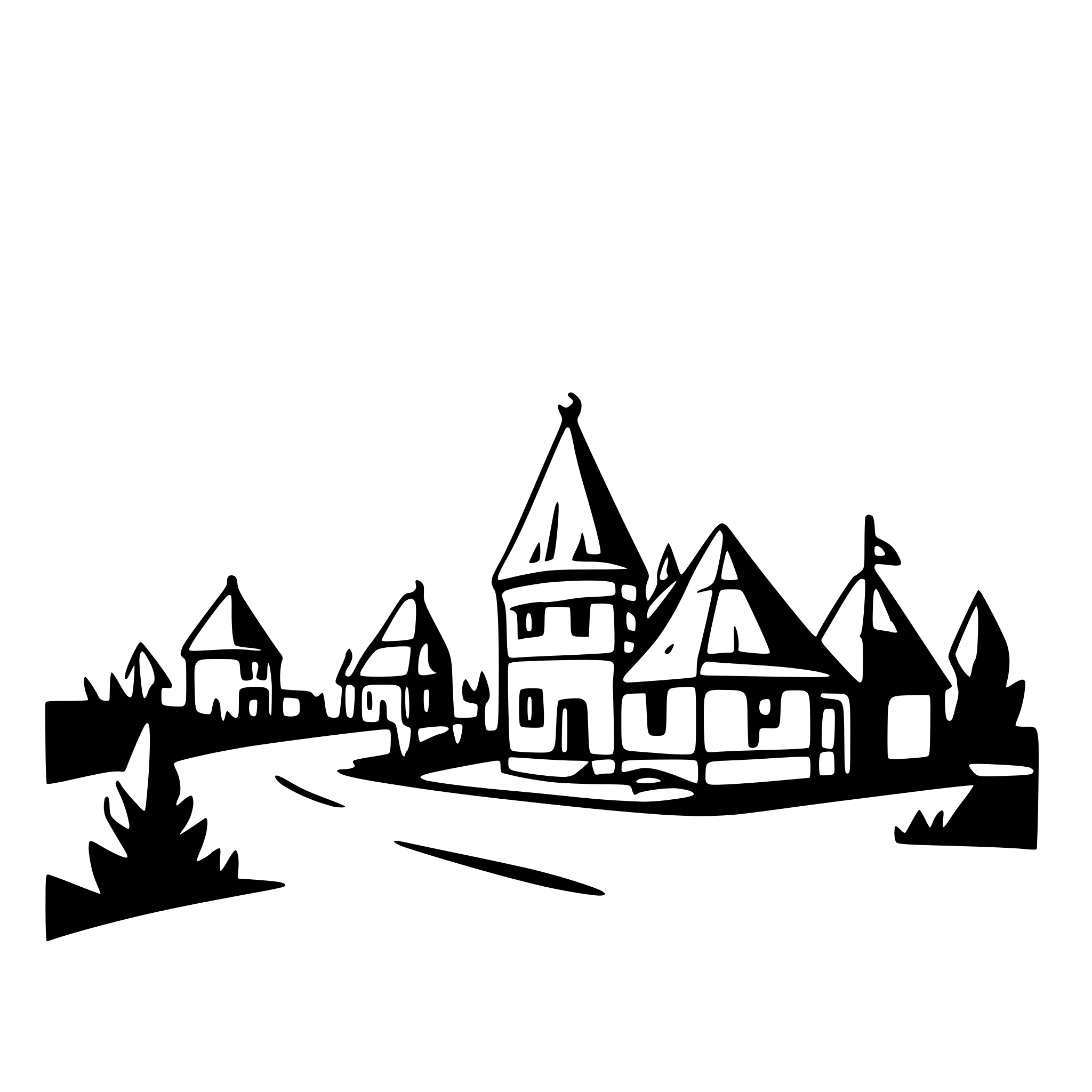 AI-generated SVG of 'land russian village'