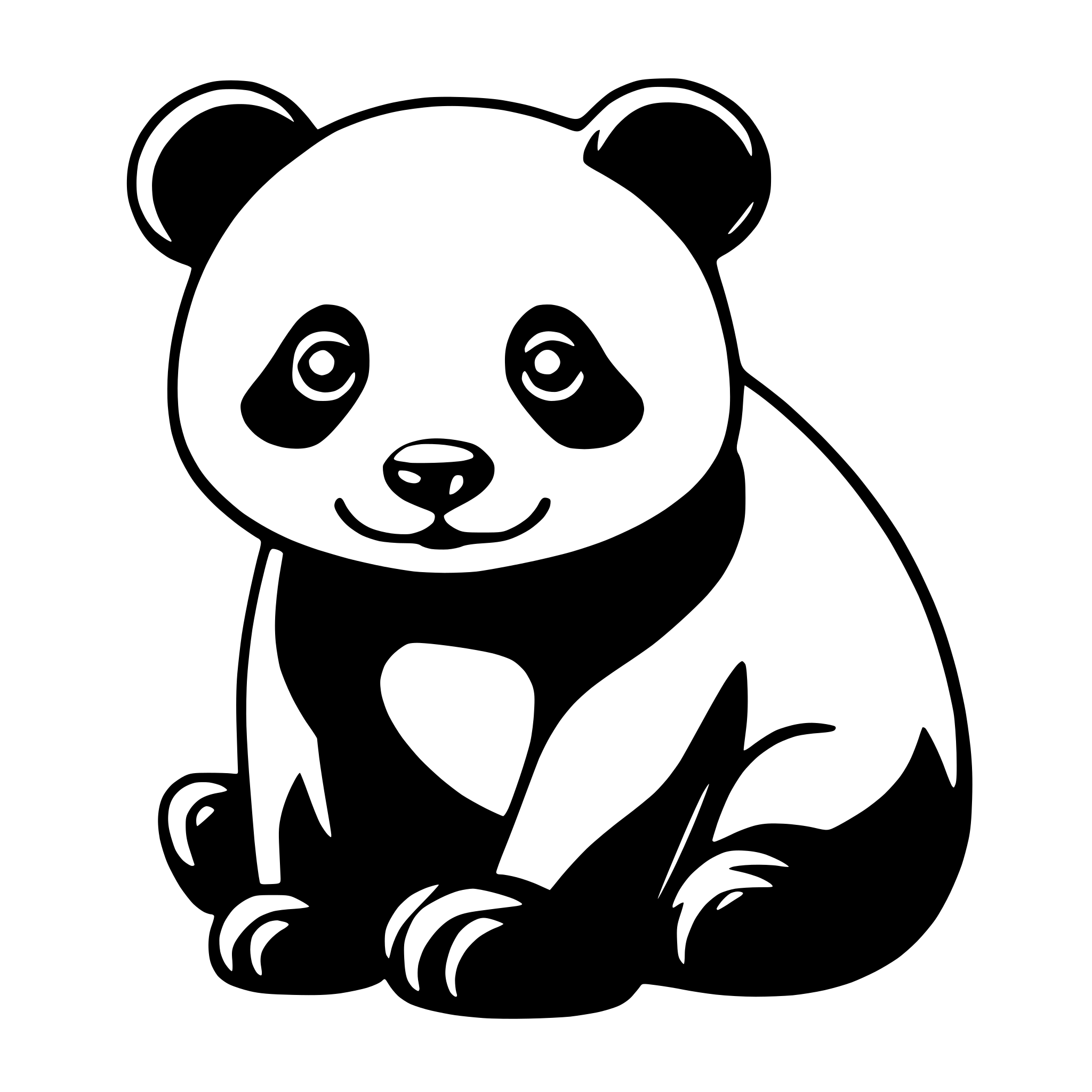 AI-generated SVG of 'panda'