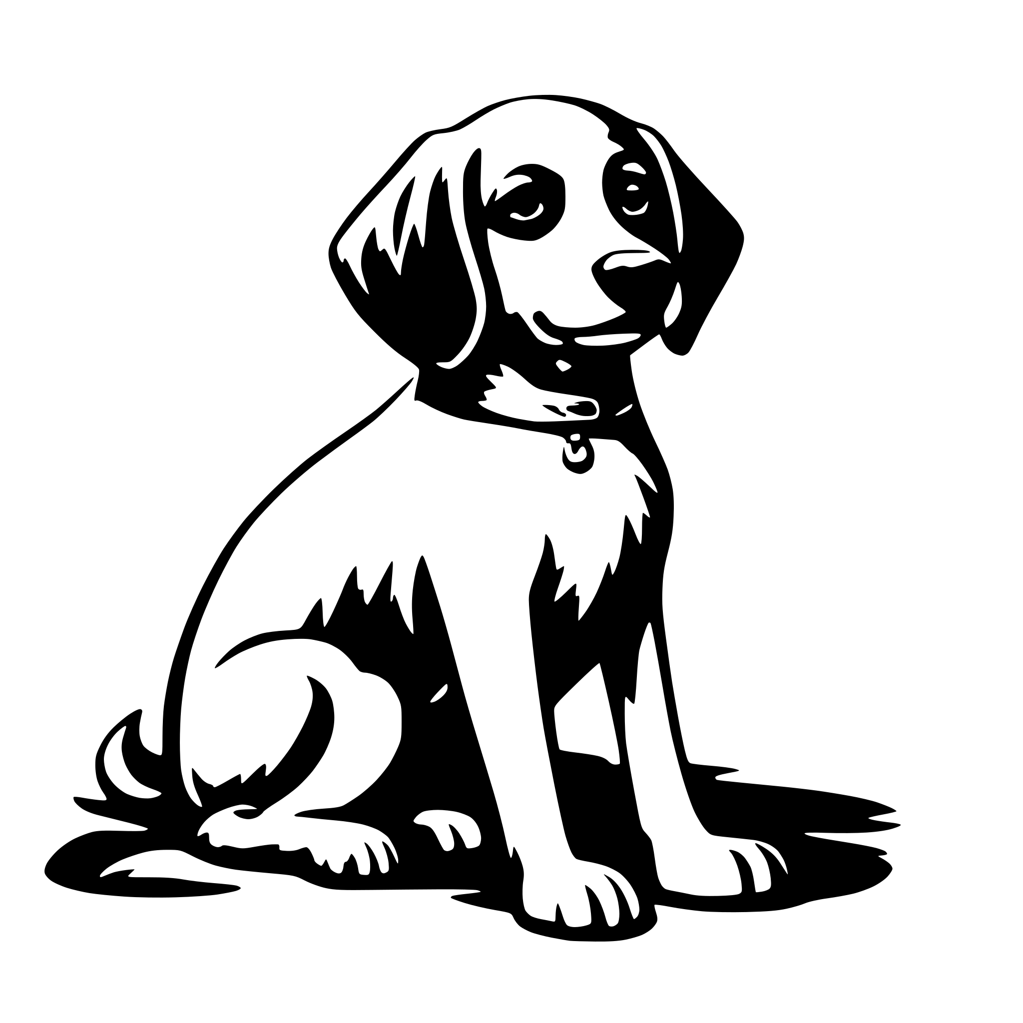 AI-generated SVG of a a dog
