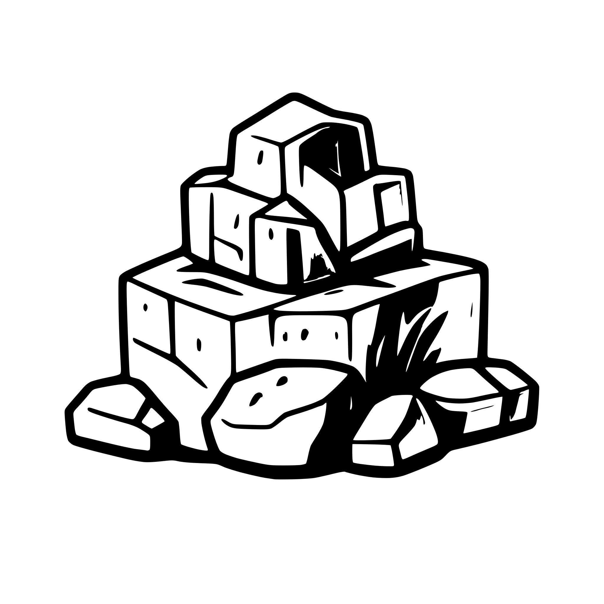 AI-generated SVG of a logo for application named stone pile