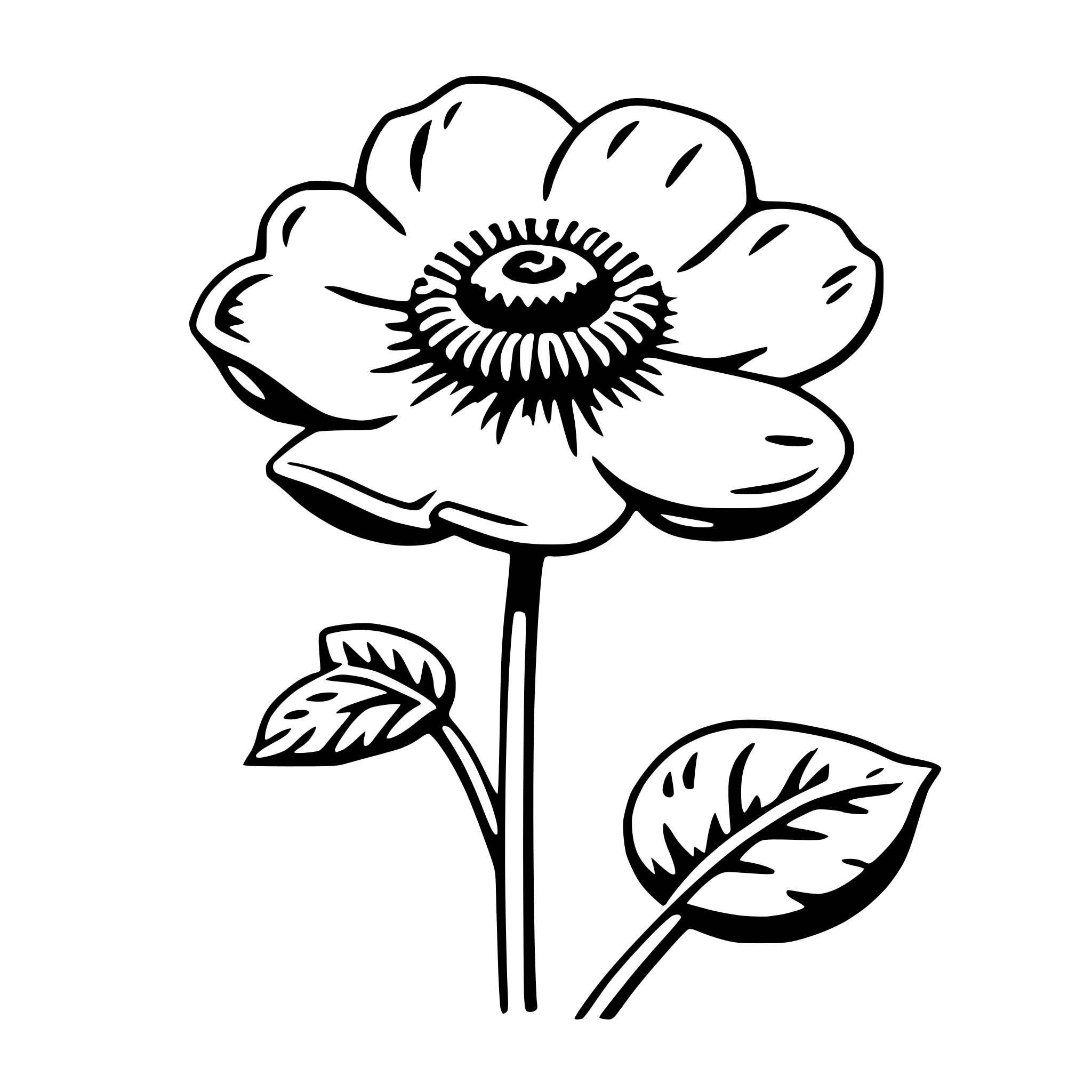 AI-generated SVG of 'anemone'