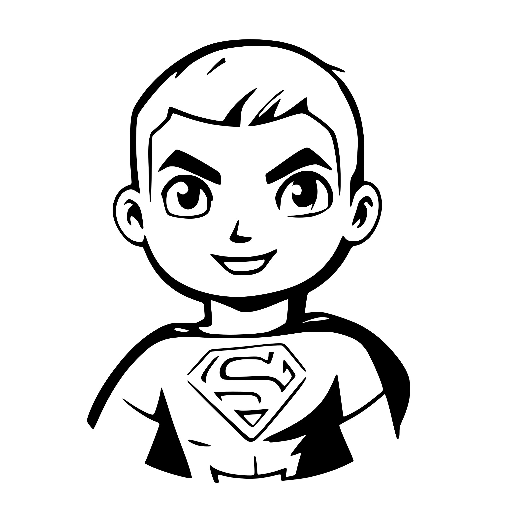 AI-generated SVG of a superman