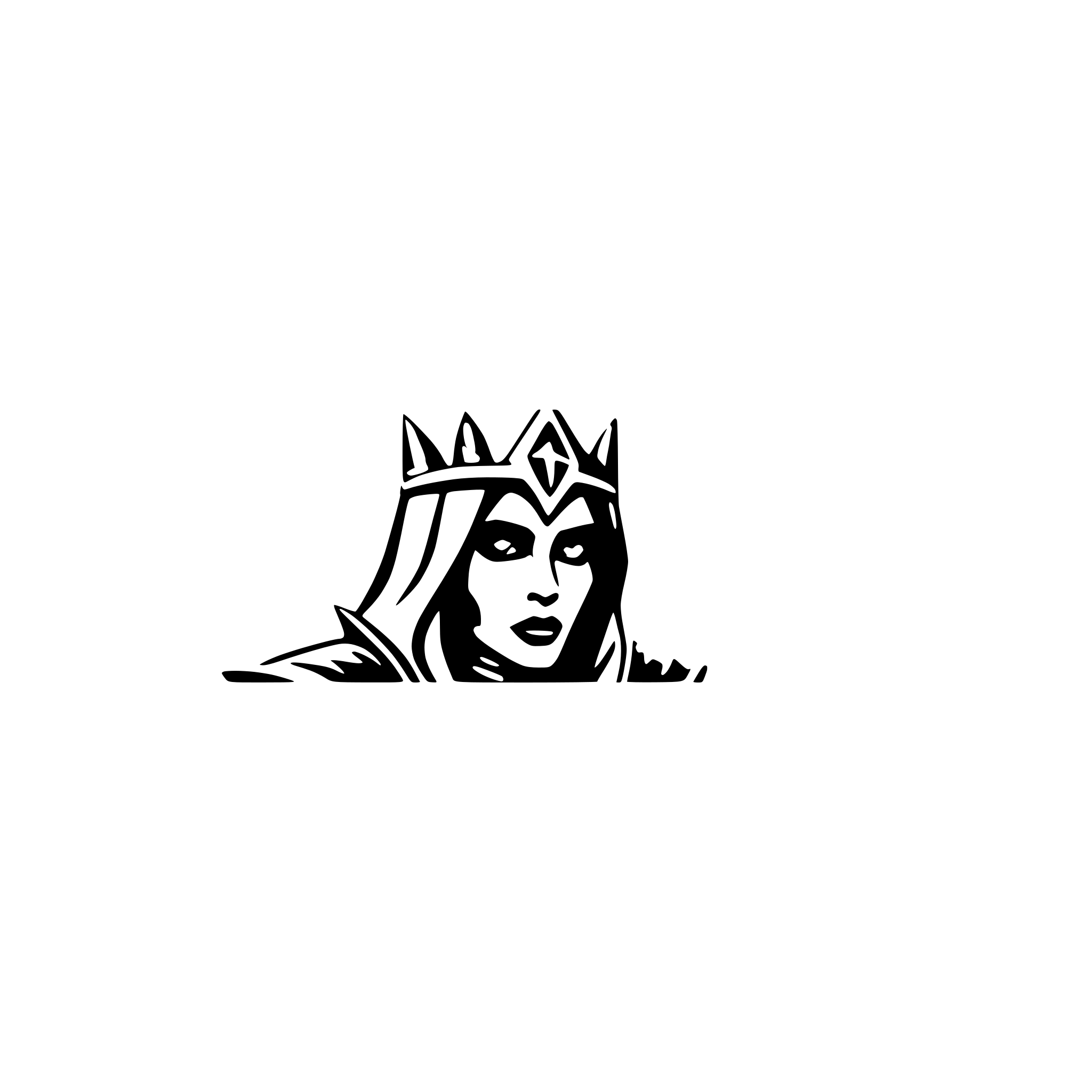 AI-generated SVG of a lich queen