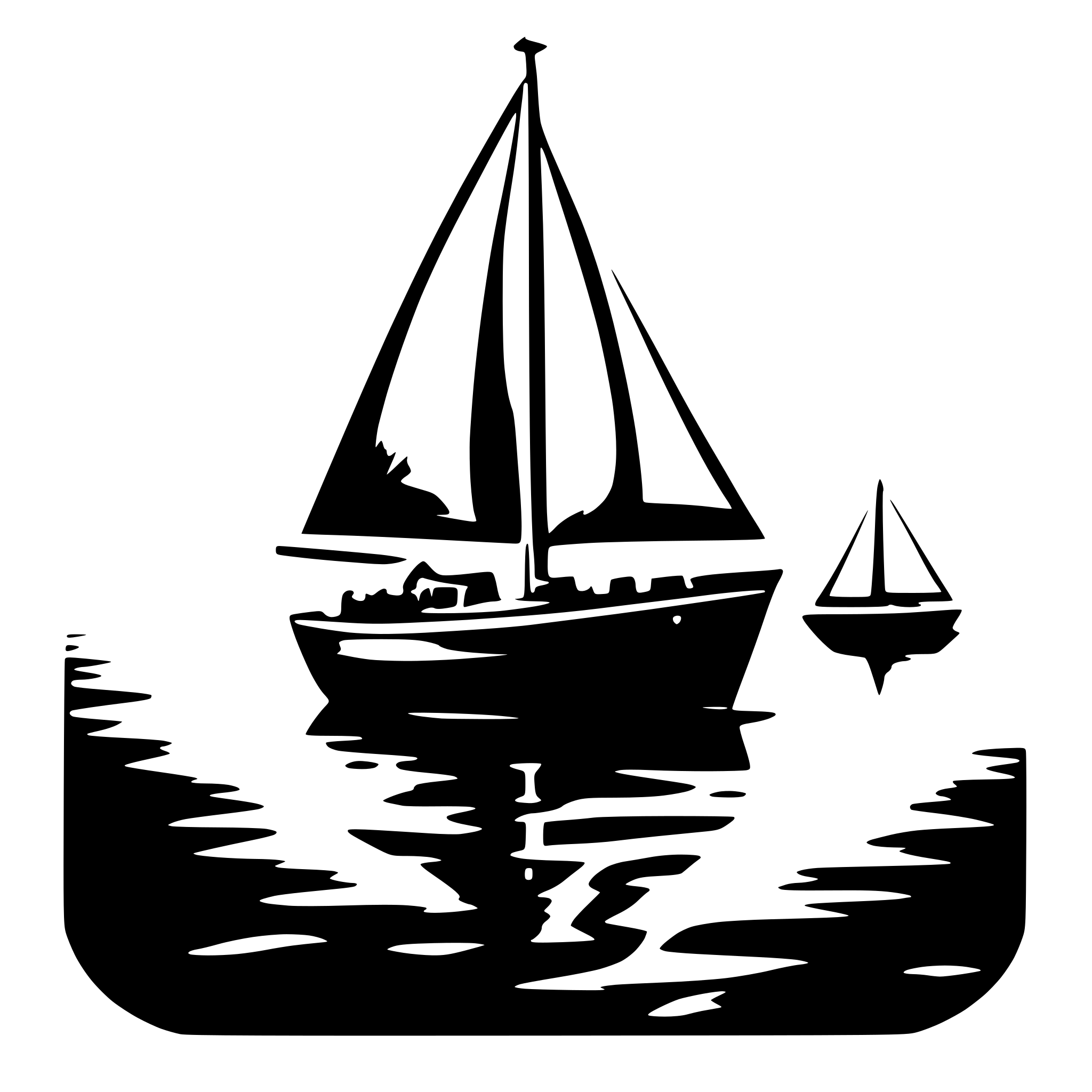 AI-generated SVG of 'sailing boats, sails down'