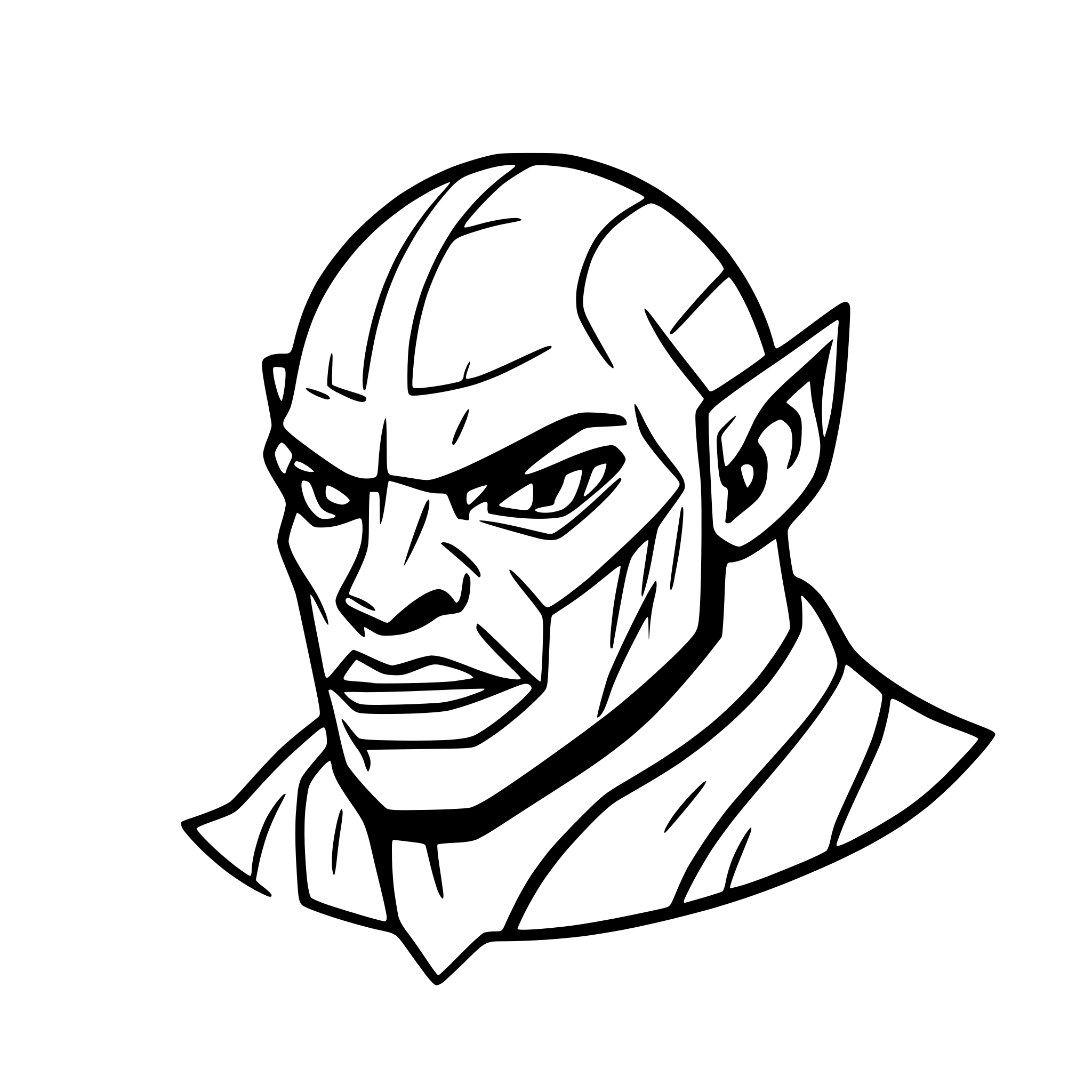 AI-generated SVG of 'a simple orc head'