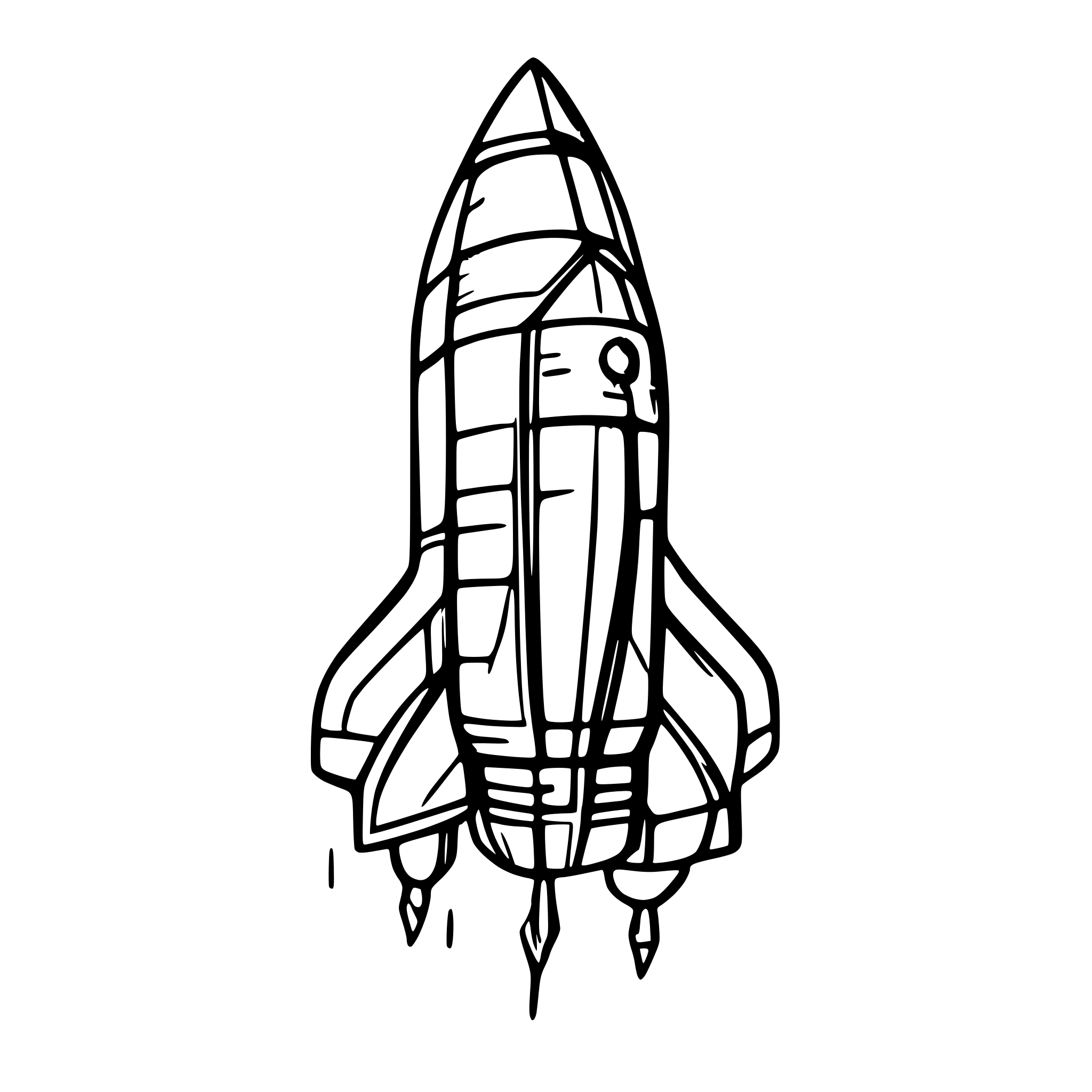 AI-generated SVG of 'rocketship'