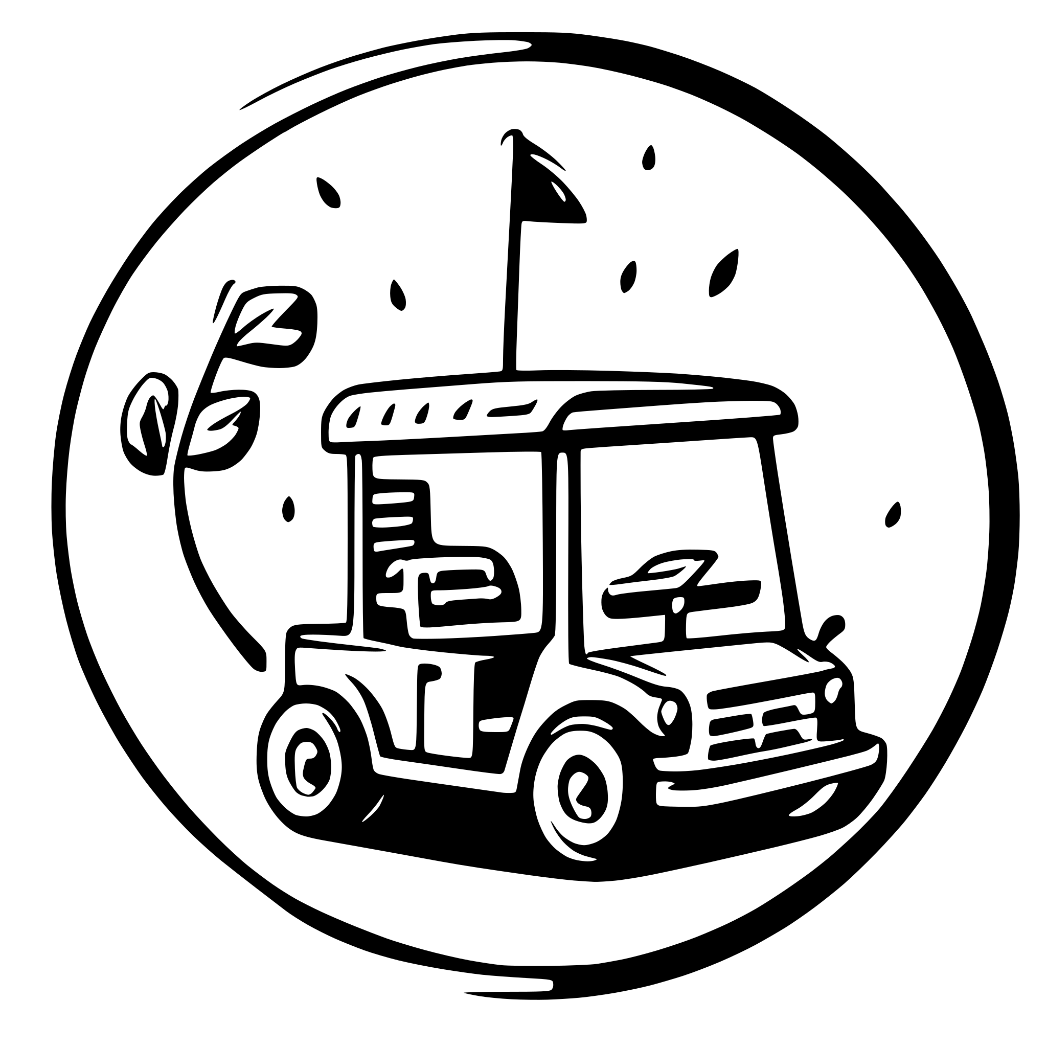 AI-generated SVG of a golf cart