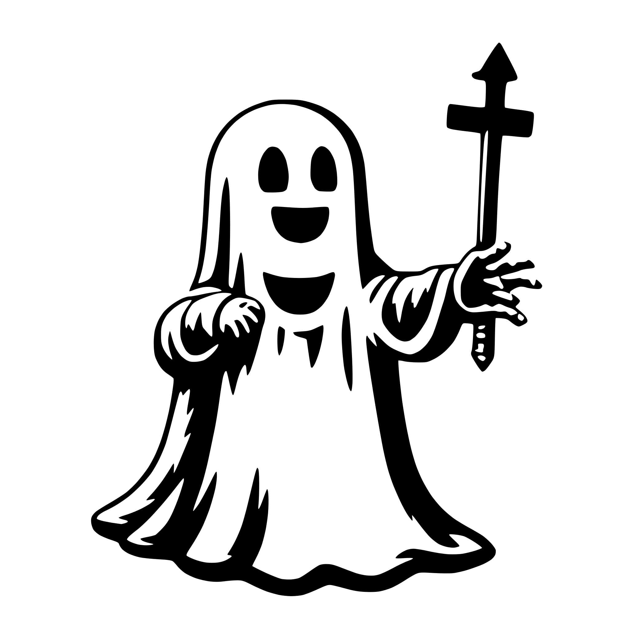 AI-generated SVG of a lovley ghost