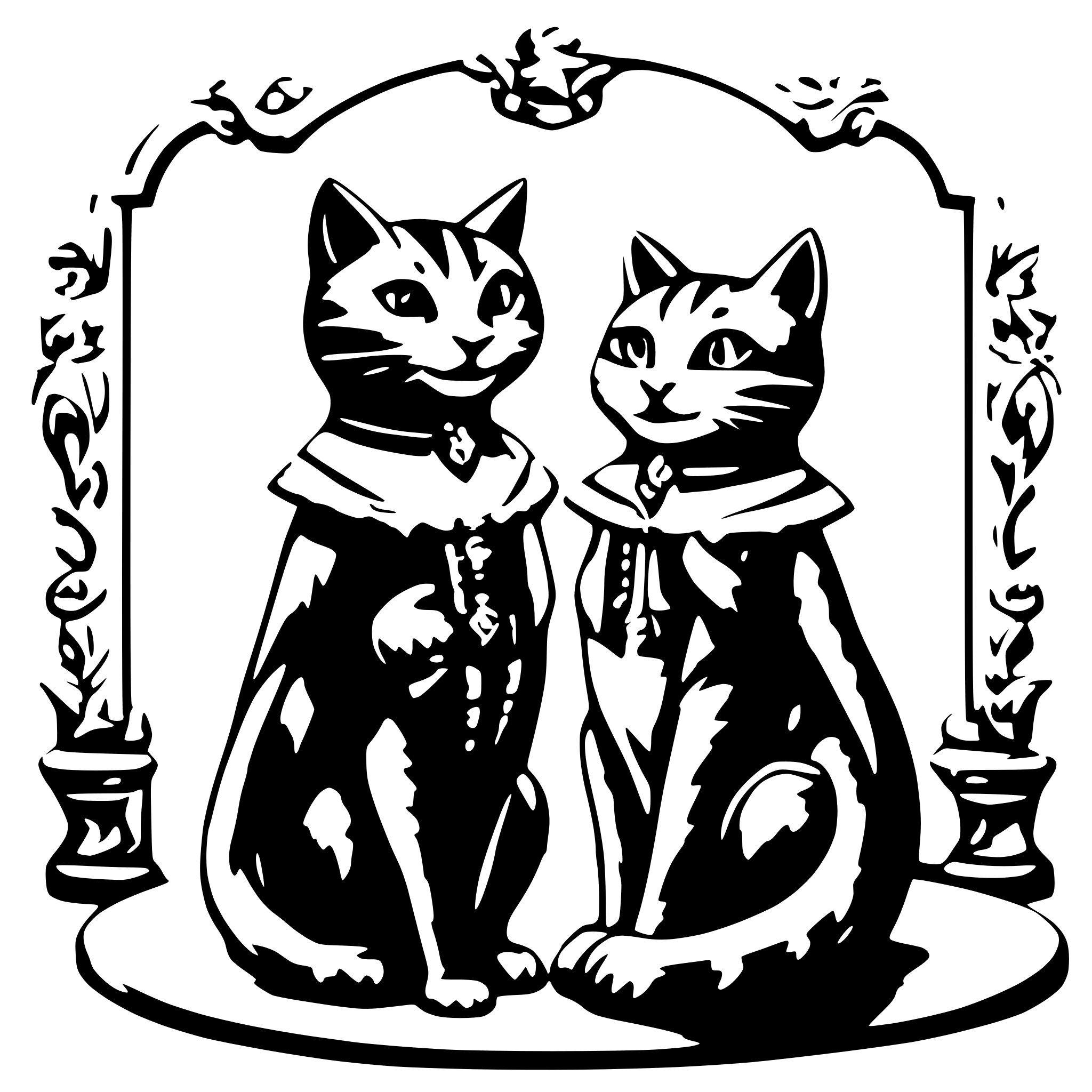 AI-generated SVG of 'Cats performing opera'