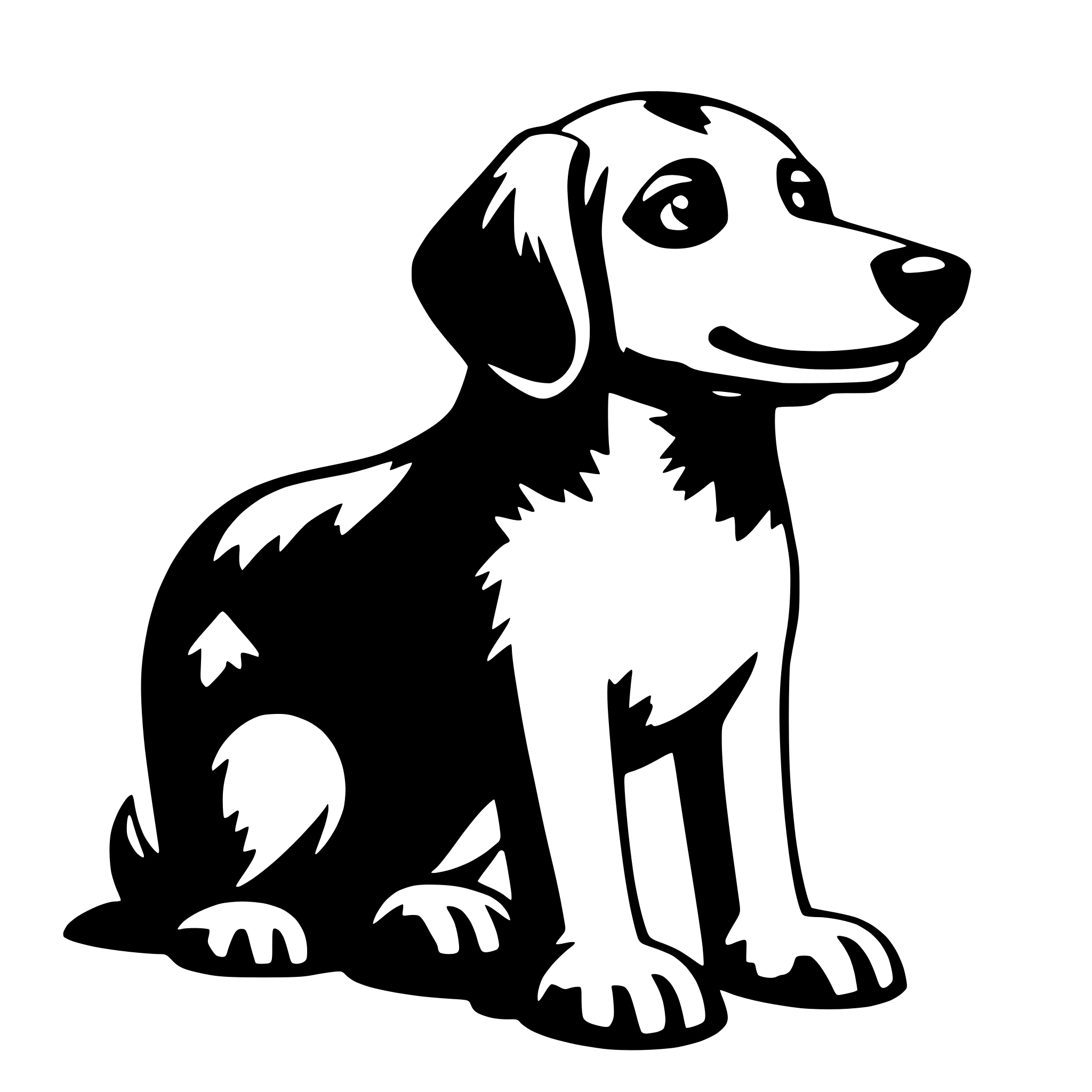 AI-generated SVG of 'simple dog'