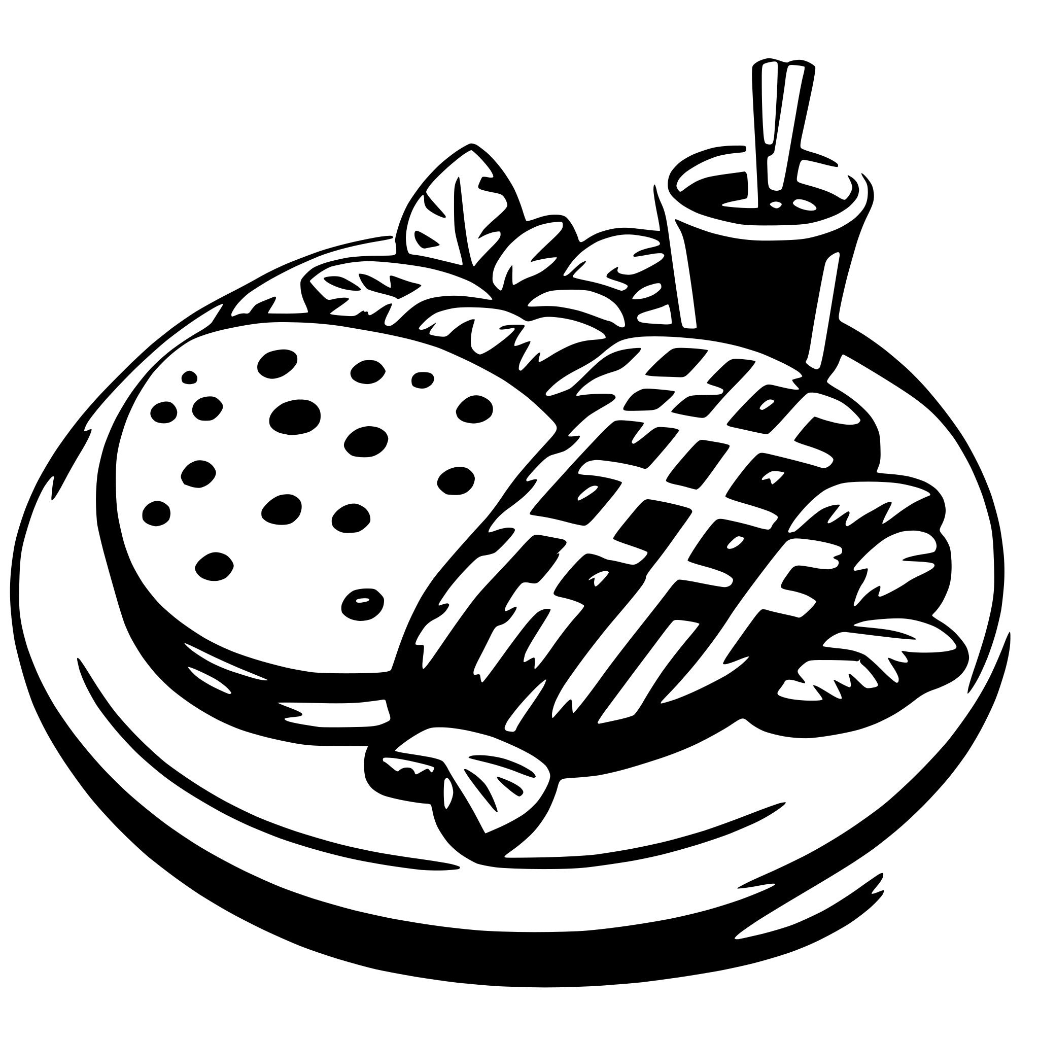 AI-generated SVG of a platter