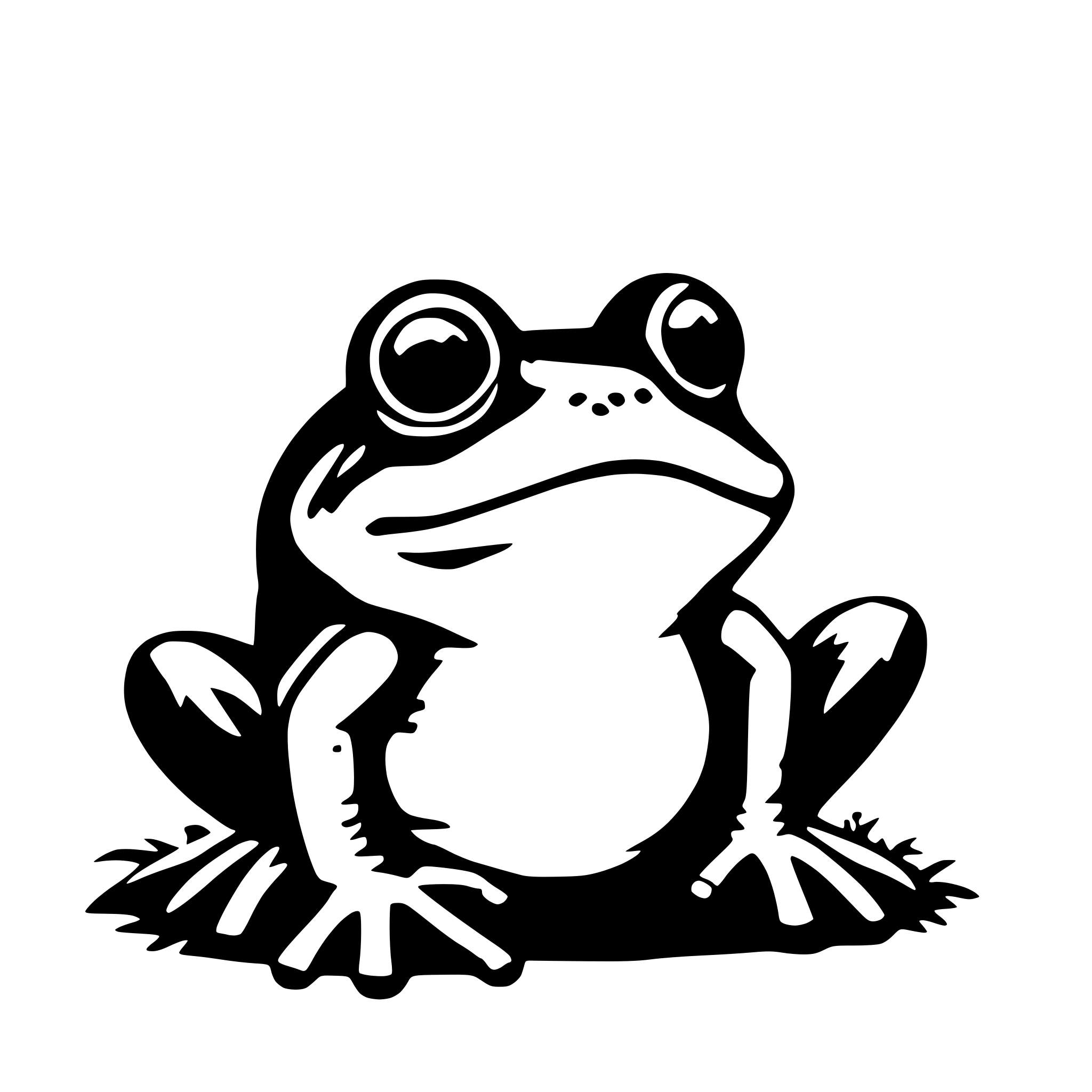 AI-generated SVG of 'frog sitting on a mushroom]'