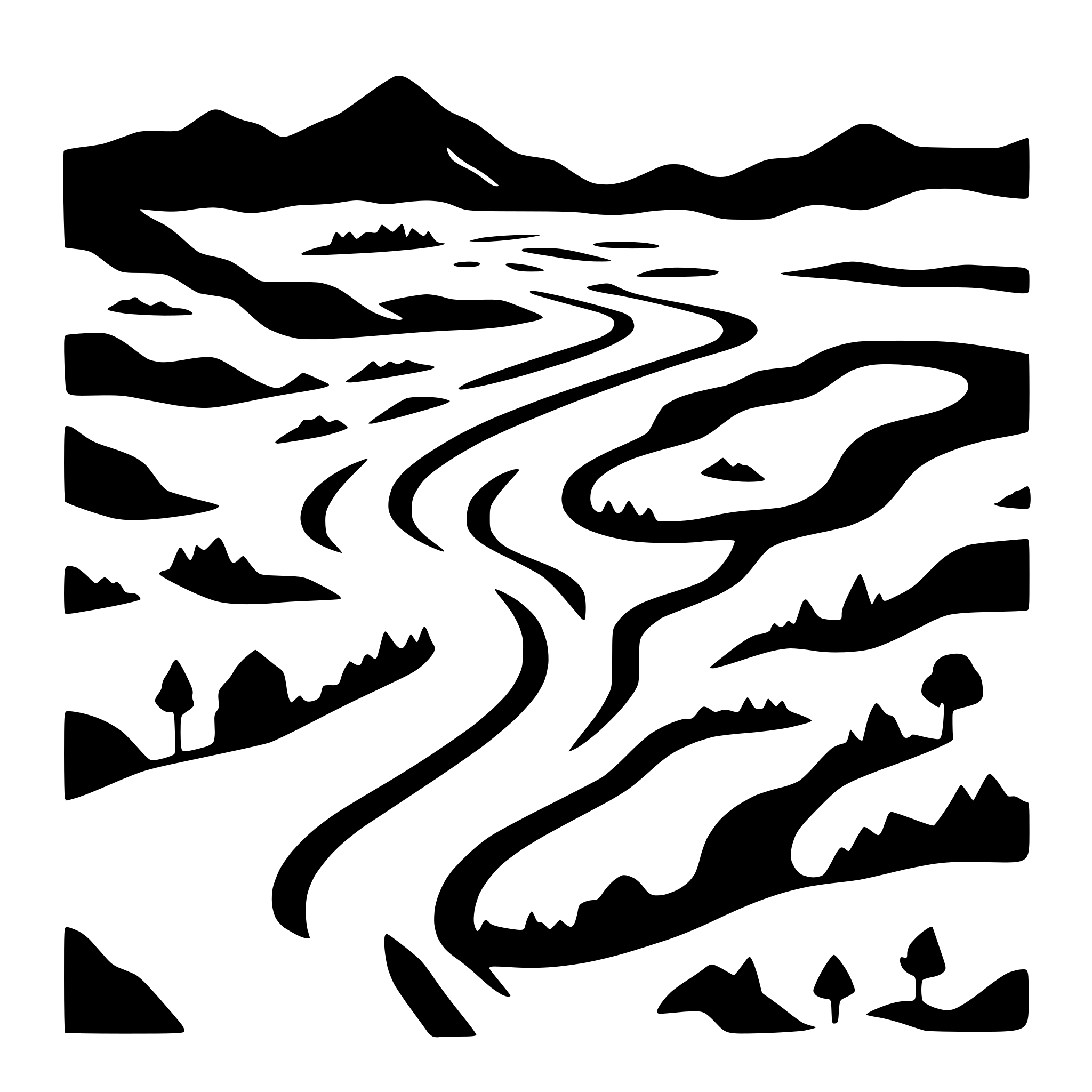 AI-generated SVG of a river winding through hills
