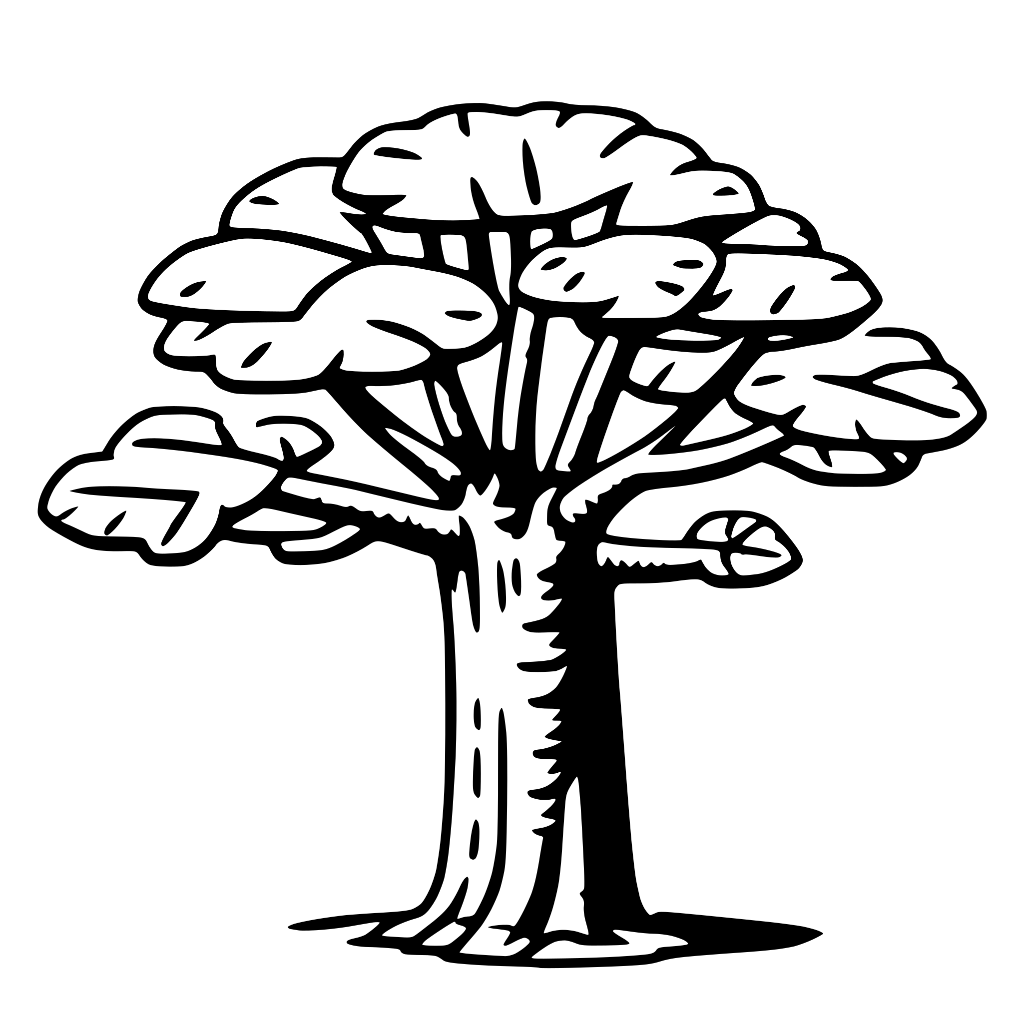 AI-generated SVG of a baobab tree
